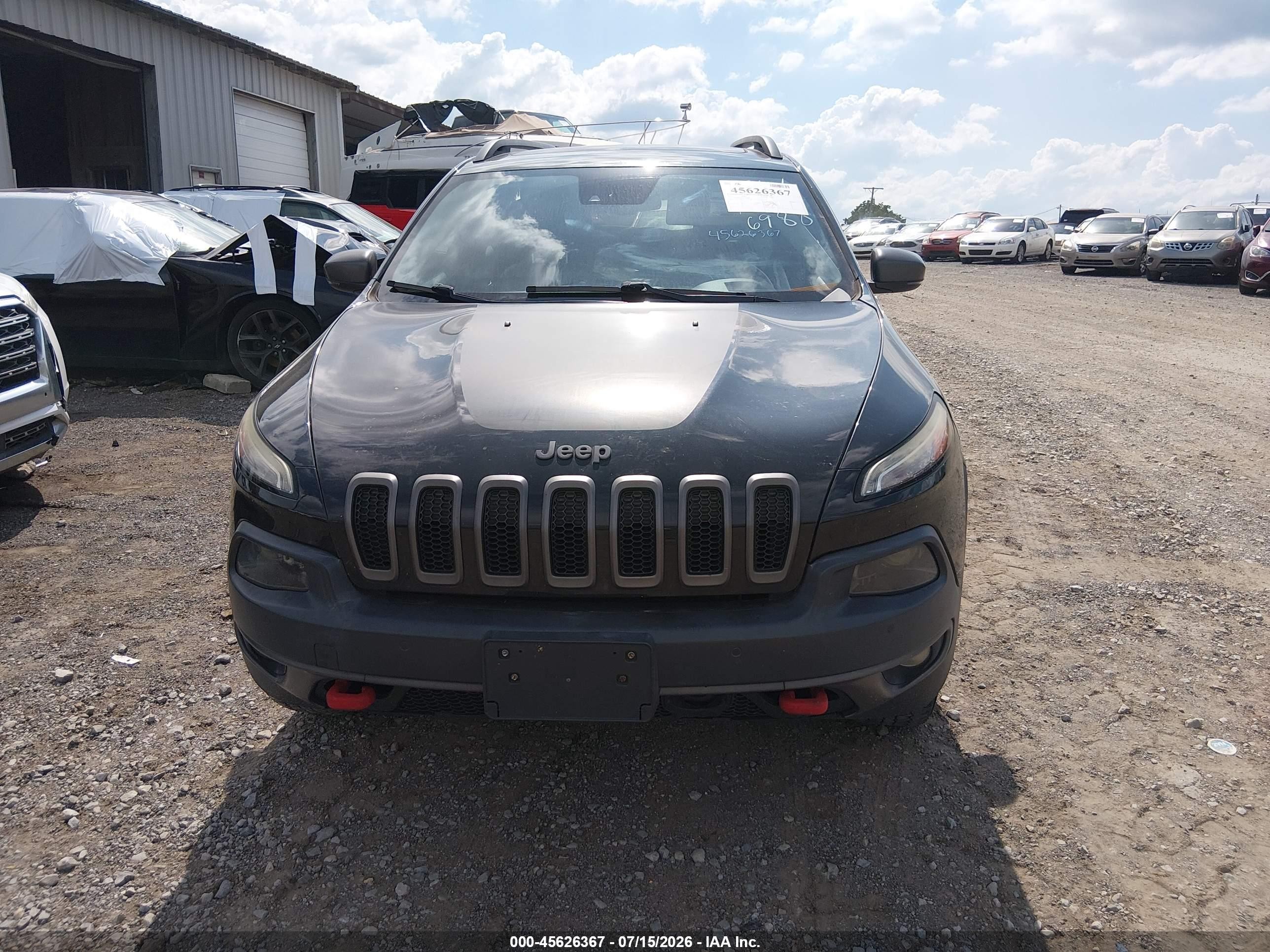 2015 Jeep Cherokee Trailhawk Black vin: 1C4PJMBS6FW716988