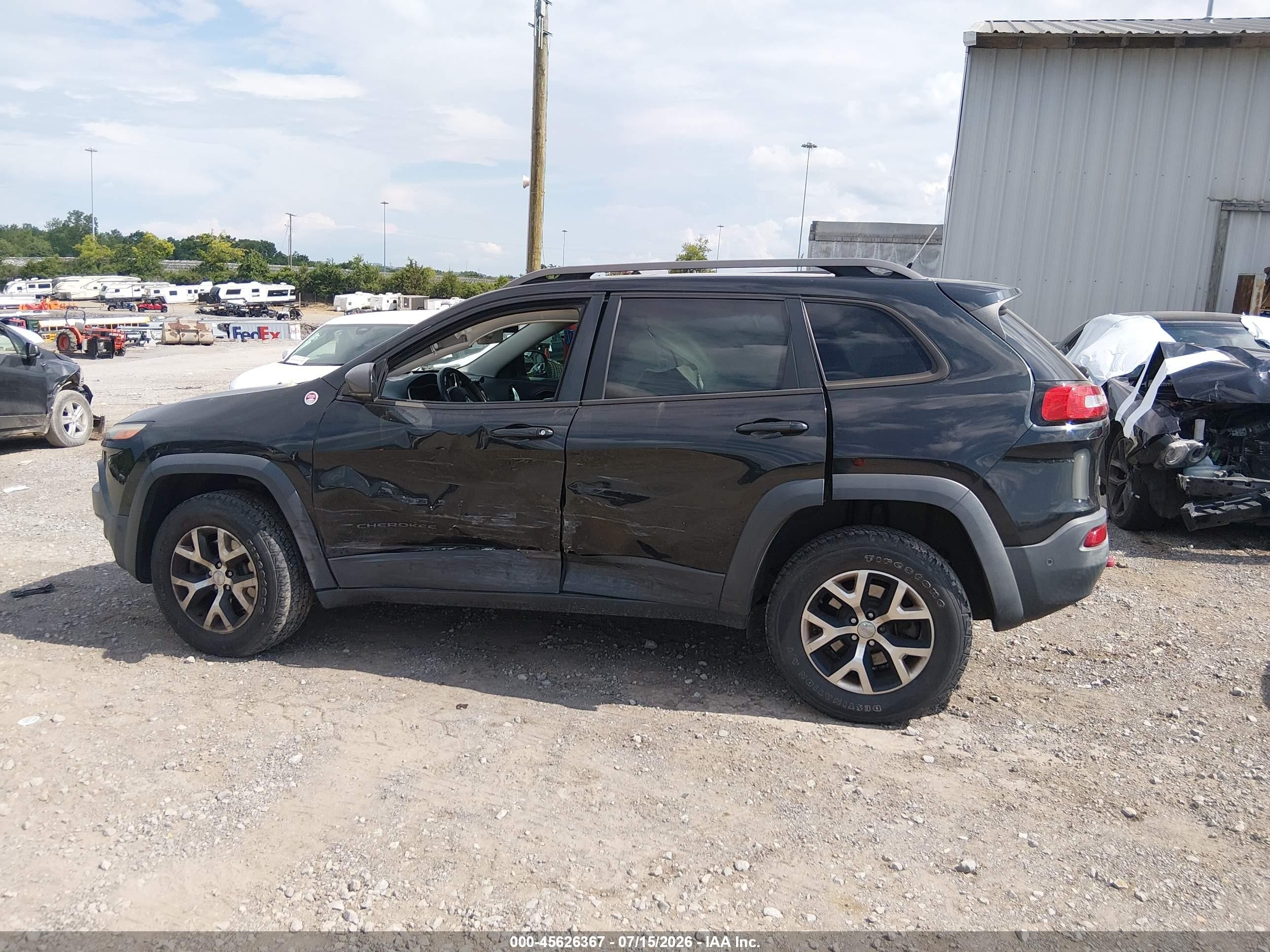 2015 Jeep Cherokee Trailhawk Black vin: 1C4PJMBS6FW716988
