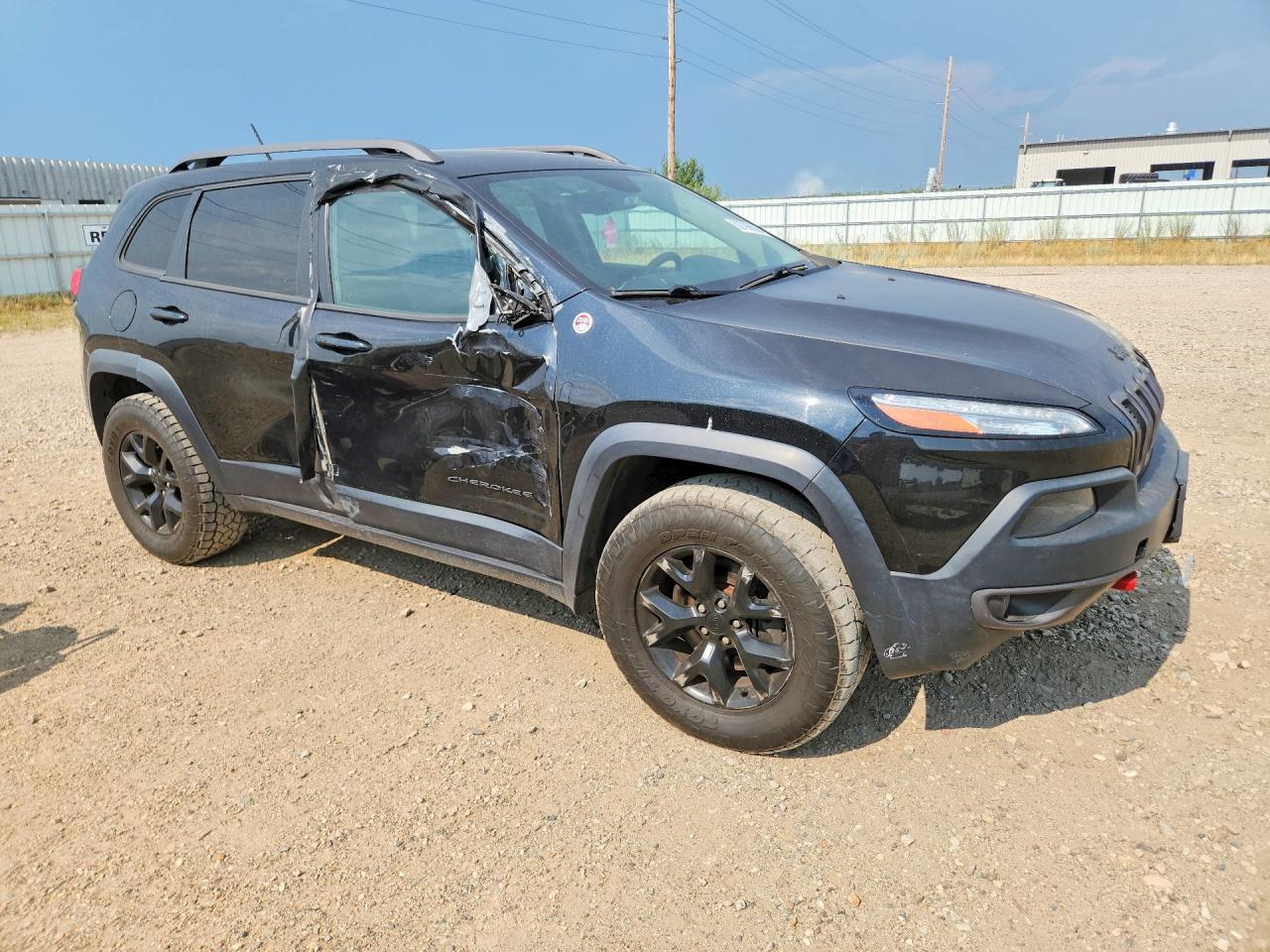 2015 Jeep Cherokee Trailhawk Black vin: 1C4PJMBS6FW717199