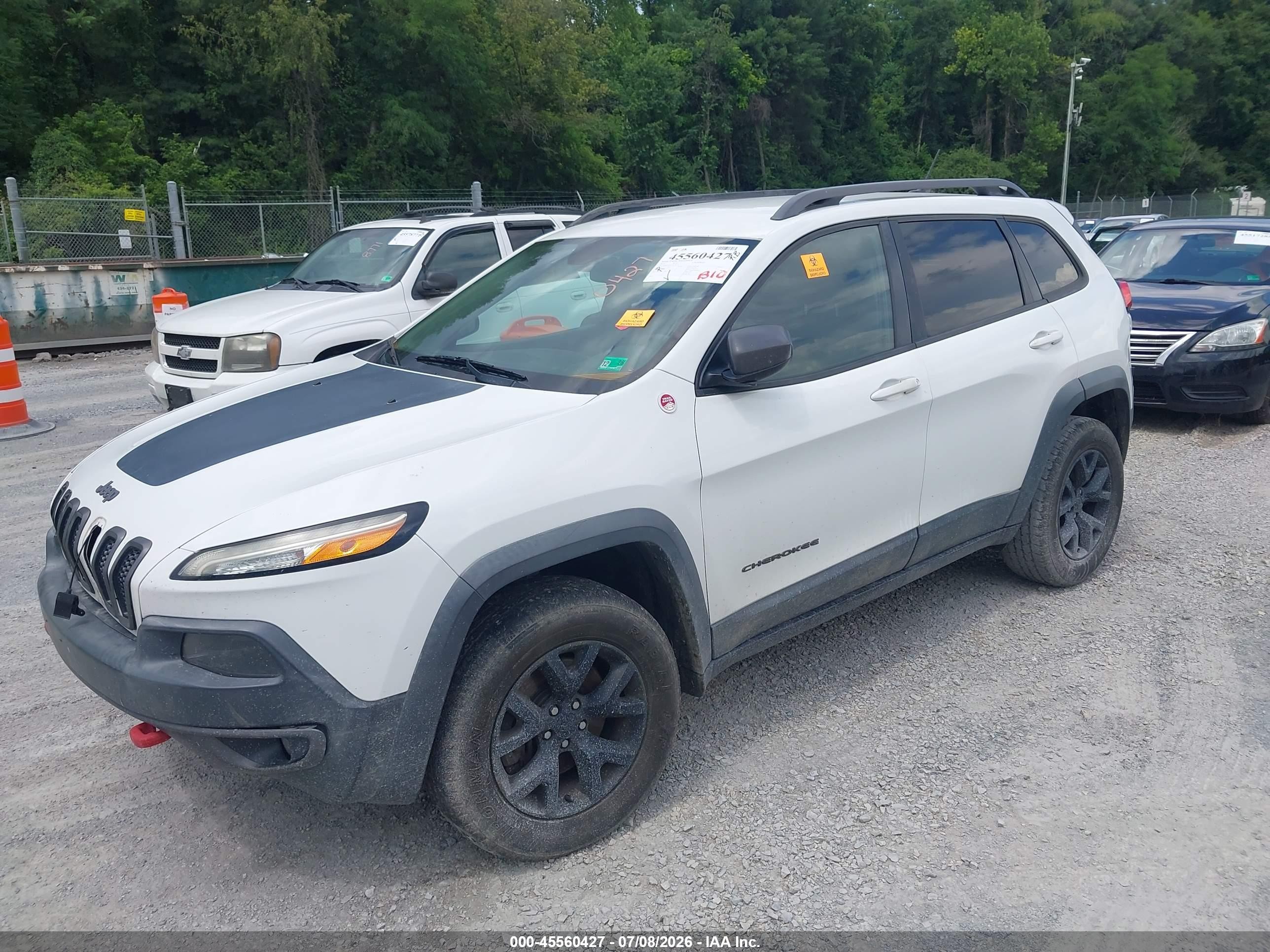 2015 Jeep Cherokee Trailhawk White vin: 1C4PJMBS6FW778522