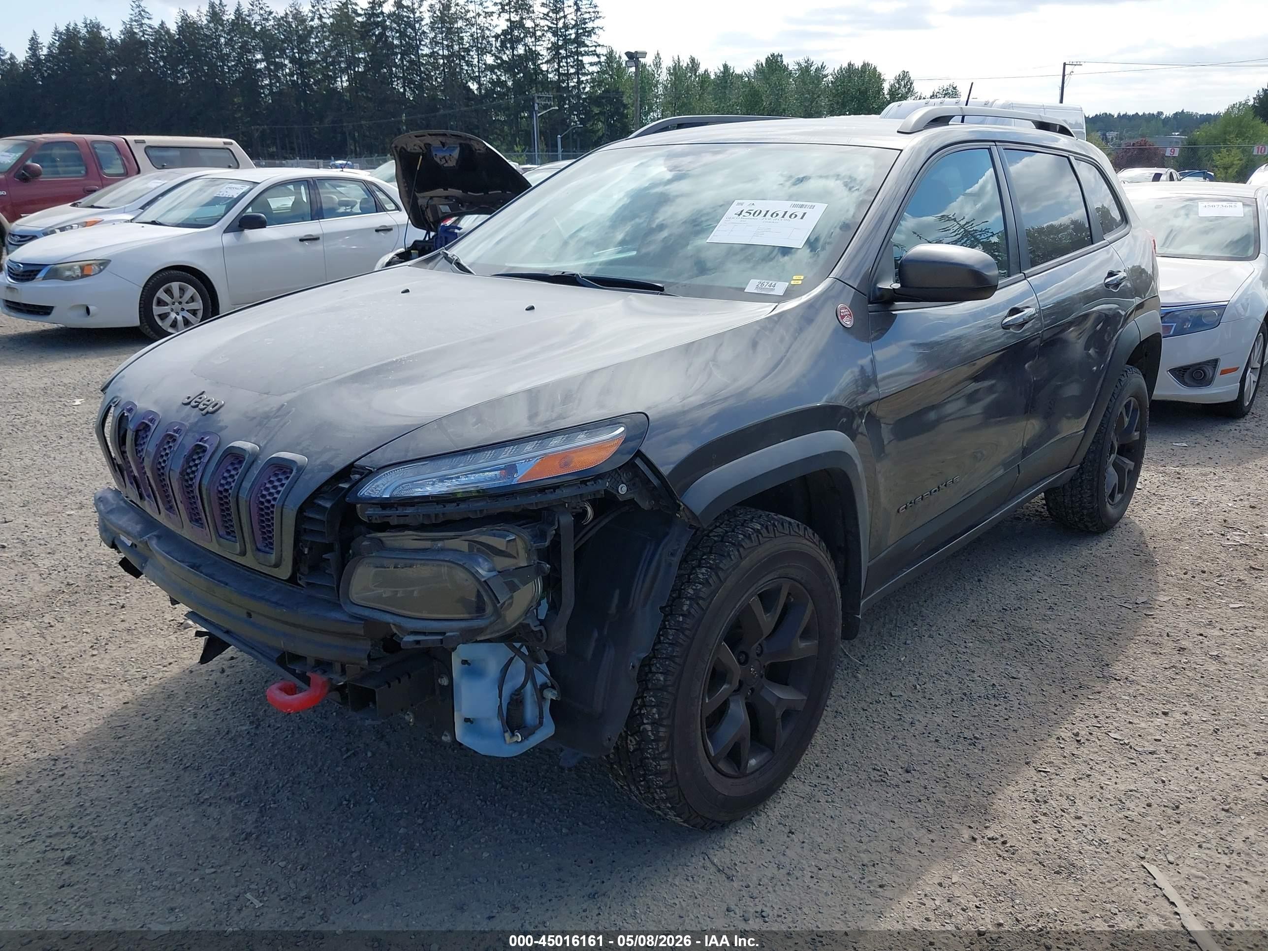 2017 Jeep Cherokee Trailhawk 4x4 Серый vin: 1C4PJMBS6HW500951