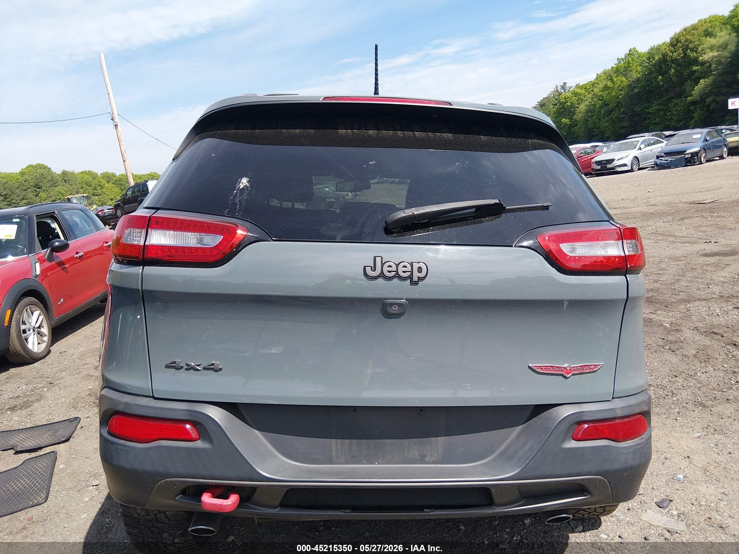 2014 Jeep Cherokee Trailhawk Gray vin: 1C4PJMBS7EW134607
