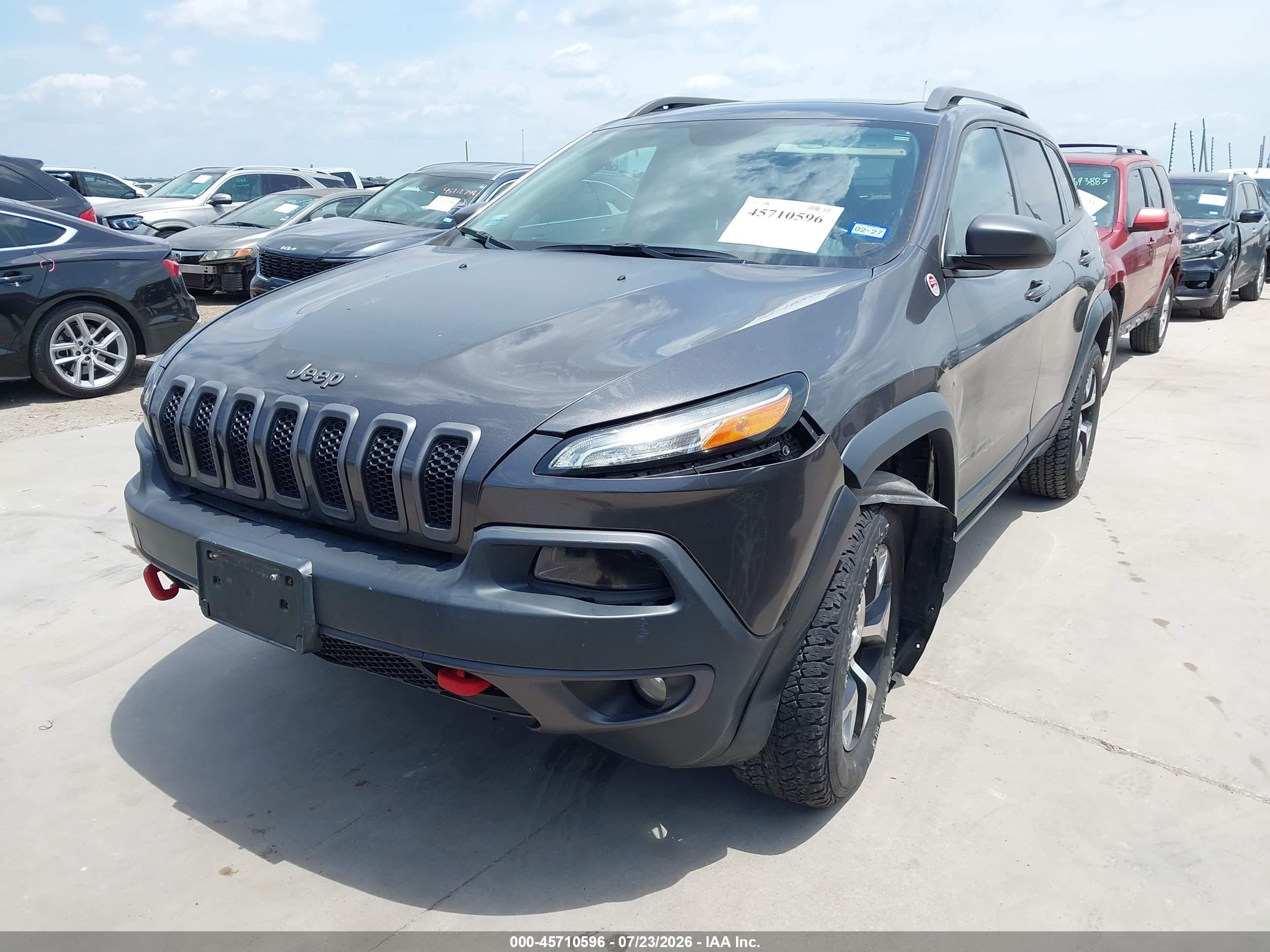 2014 Jeep Cherokee Trailhawk Серый vin: 1C4PJMBS7EW138821