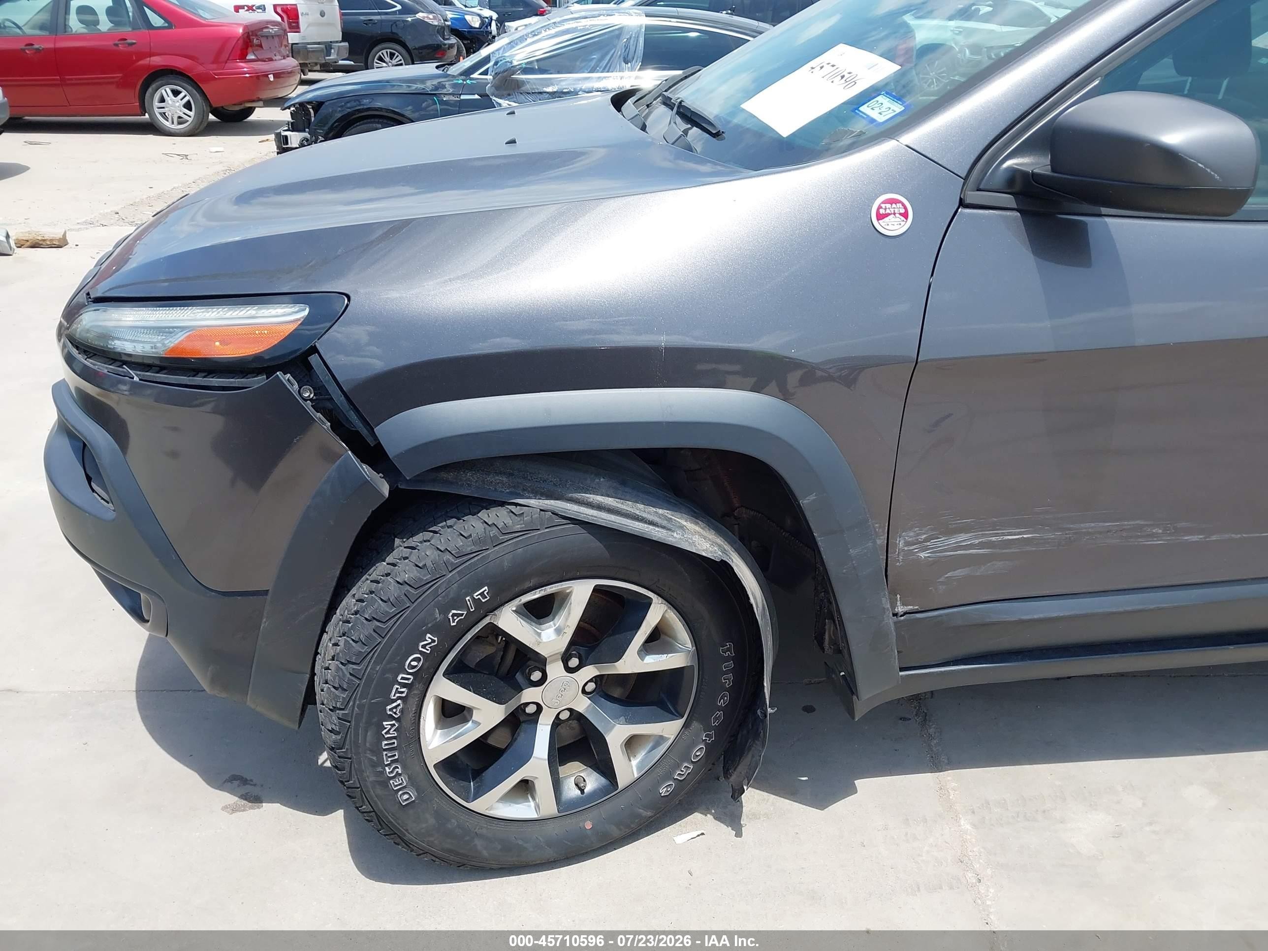 2014 Jeep Cherokee Trailhawk Серый vin: 1C4PJMBS7EW138821
