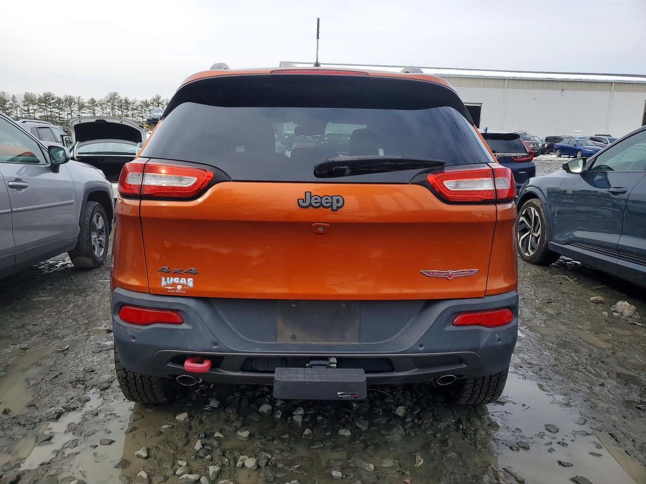 2014 Jeep Cherokee Оранжевый vin: 1C4PJMBS7EW215834