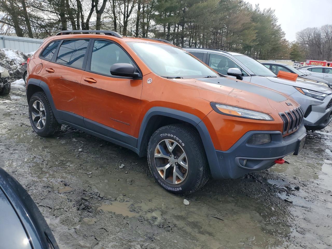 2014 Jeep Cherokee Оранжевый vin: 1C4PJMBS7EW215834
