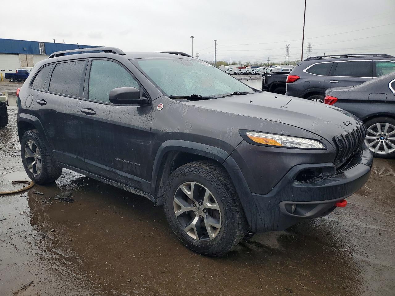 2014 Jeep Cherokee Trailhawk Gray vin: 1C4PJMBS7EW272843
