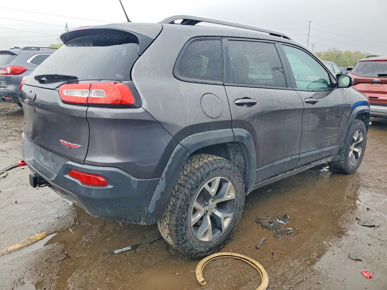 2014 Jeep Cherokee Trailhawk Gray vin: 1C4PJMBS7EW272843