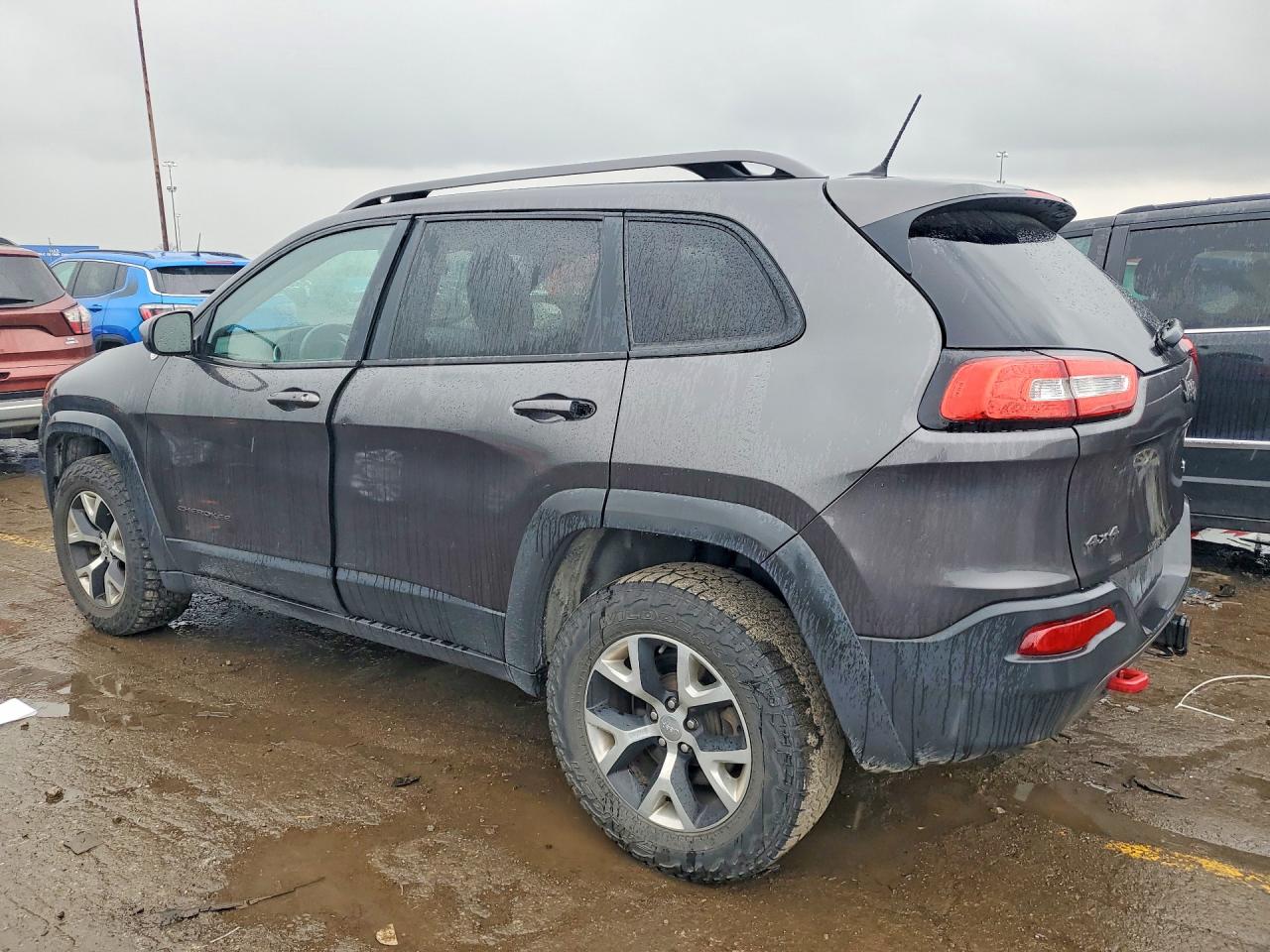 2014 Jeep Cherokee Trailhawk Gray vin: 1C4PJMBS7EW272843