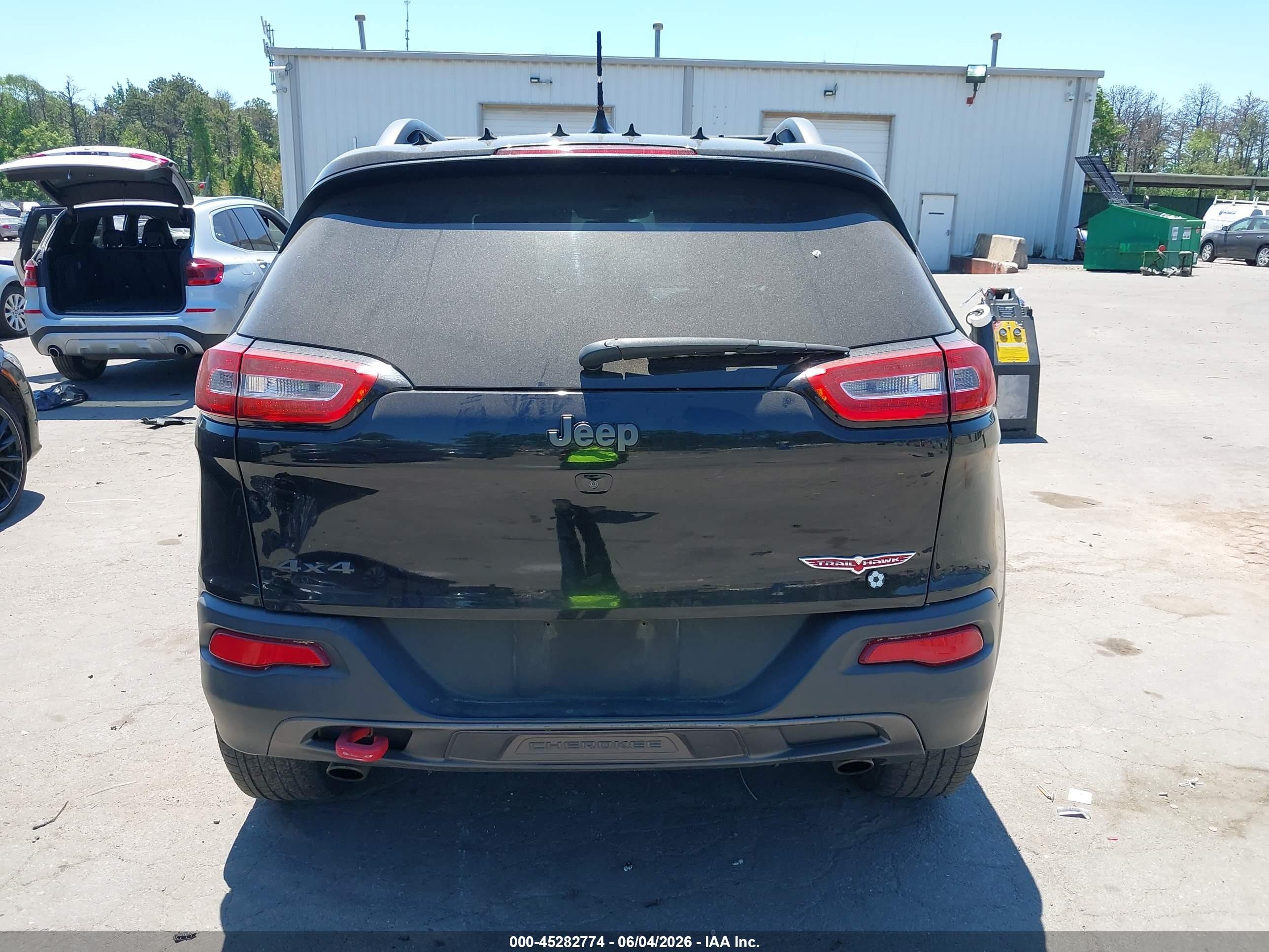 2015 Jeep Cherokee Trailhawk Black vin: 1C4PJMBS7FW522471