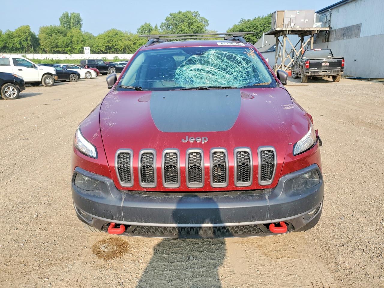 2015 Jeep Cherokee Trailhawk Red vin: 1C4PJMBS7FW524673
