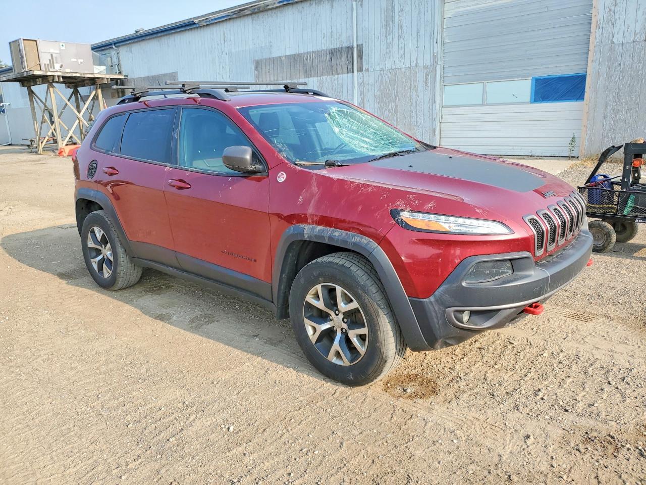 2015 Jeep Cherokee Trailhawk Red vin: 1C4PJMBS7FW524673