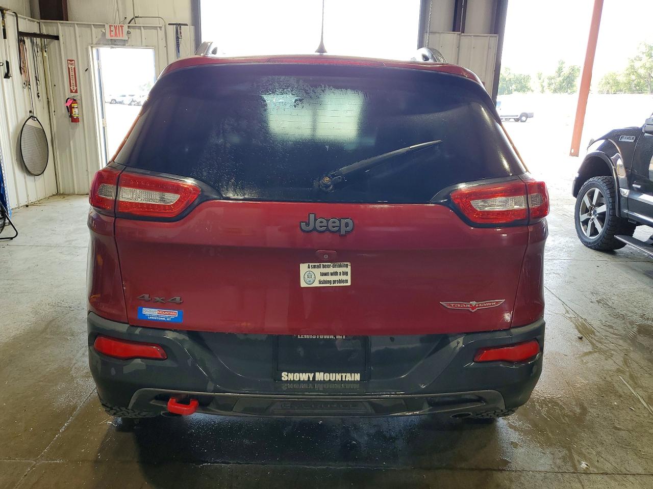 2015 Jeep Cherokee Trailhawk Burgundy vin: 1C4PJMBS7FW649057