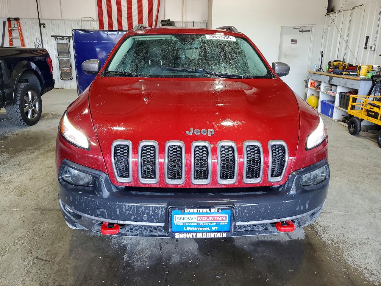 2015 Jeep Cherokee Trailhawk Burgundy vin: 1C4PJMBS7FW649057