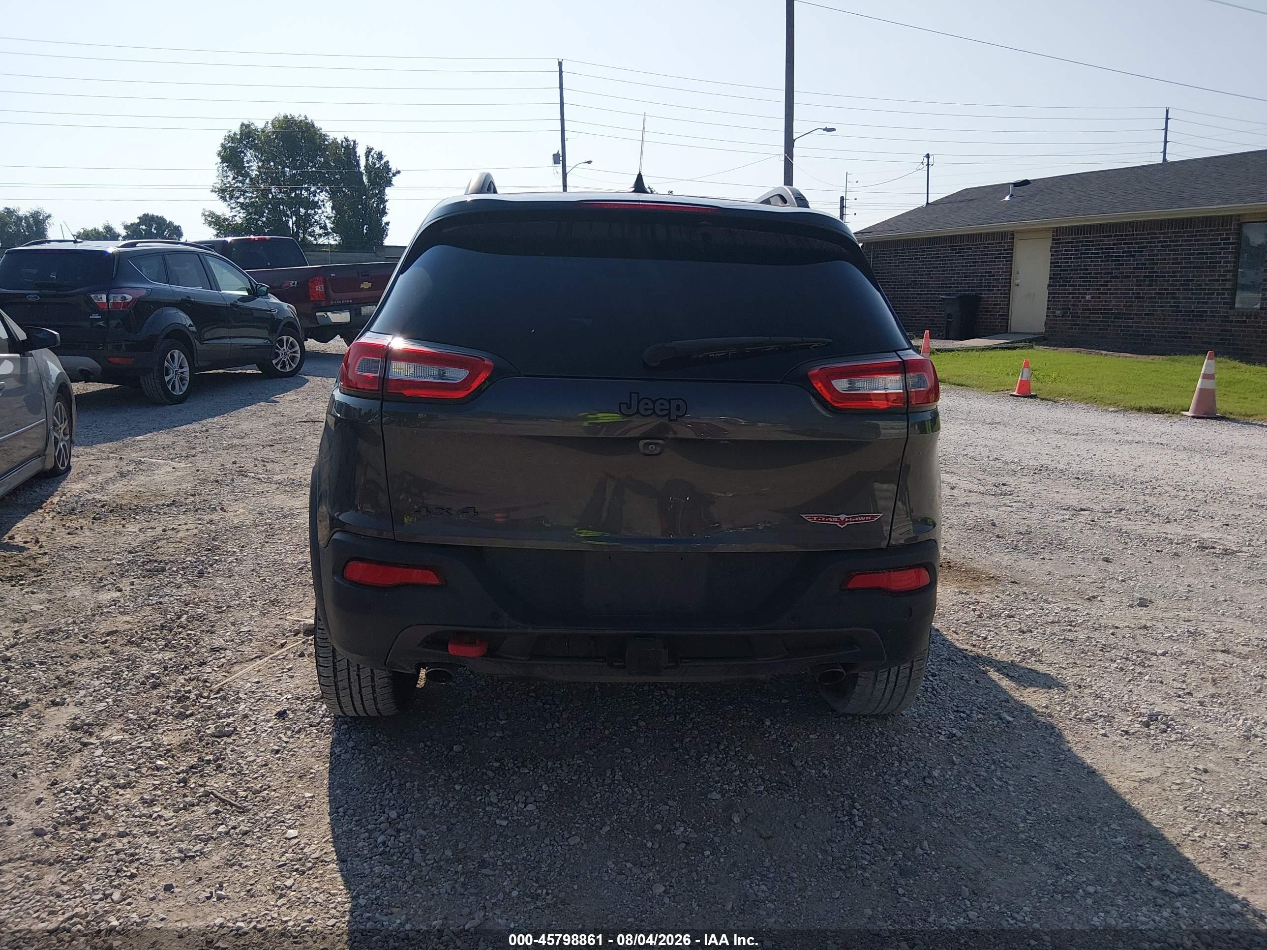 2015 Jeep Cherokee Trailhawk Gray vin: 1C4PJMBS7FW653660