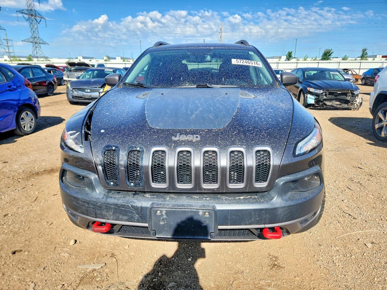 2015 Jeep Cherokee Trailhawk Gray vin: 1C4PJMBS7FW717471