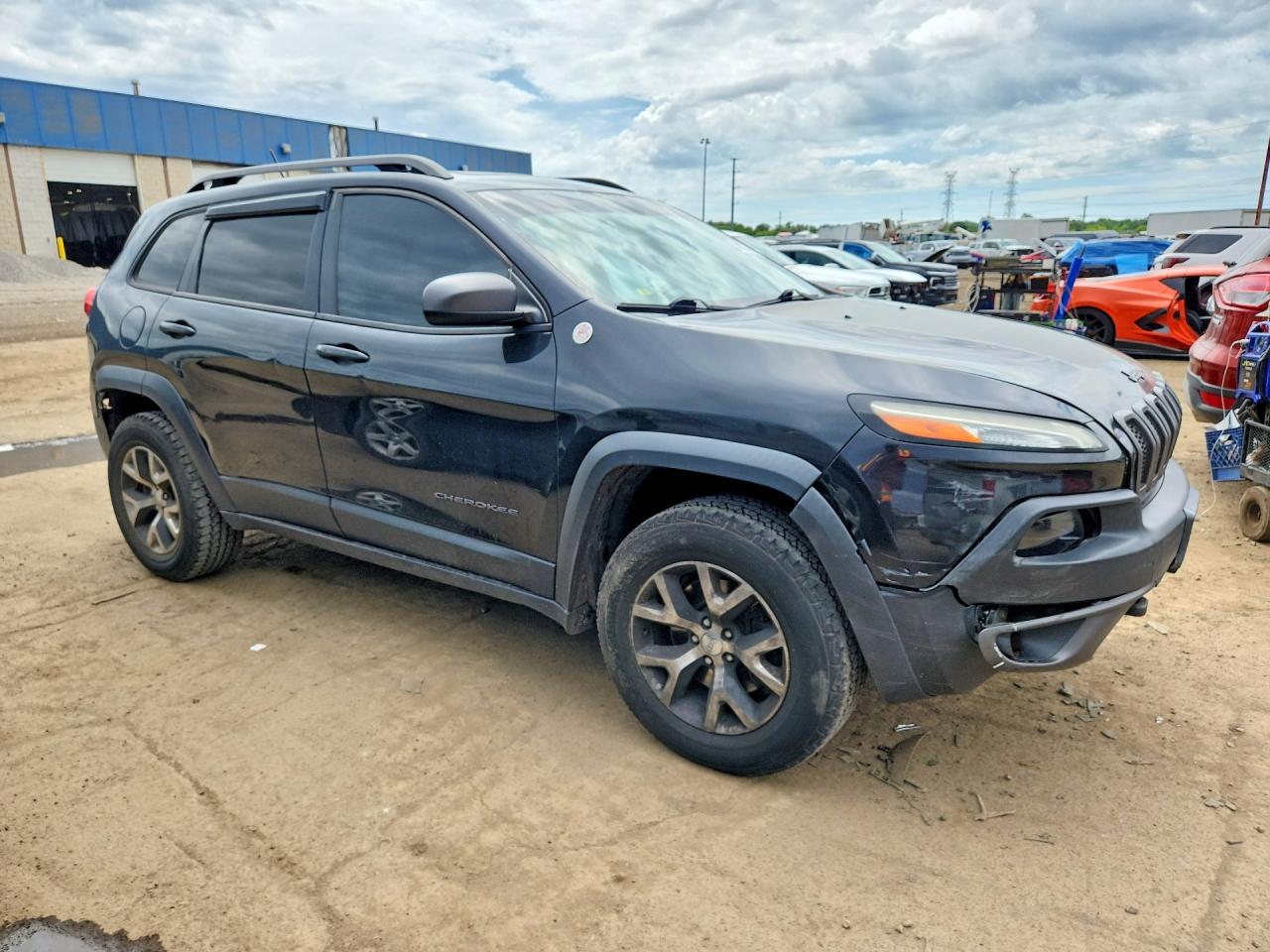 2014 Jeep Cherokee Trailhawk Black vin: 1C4PJMBS8EW111773