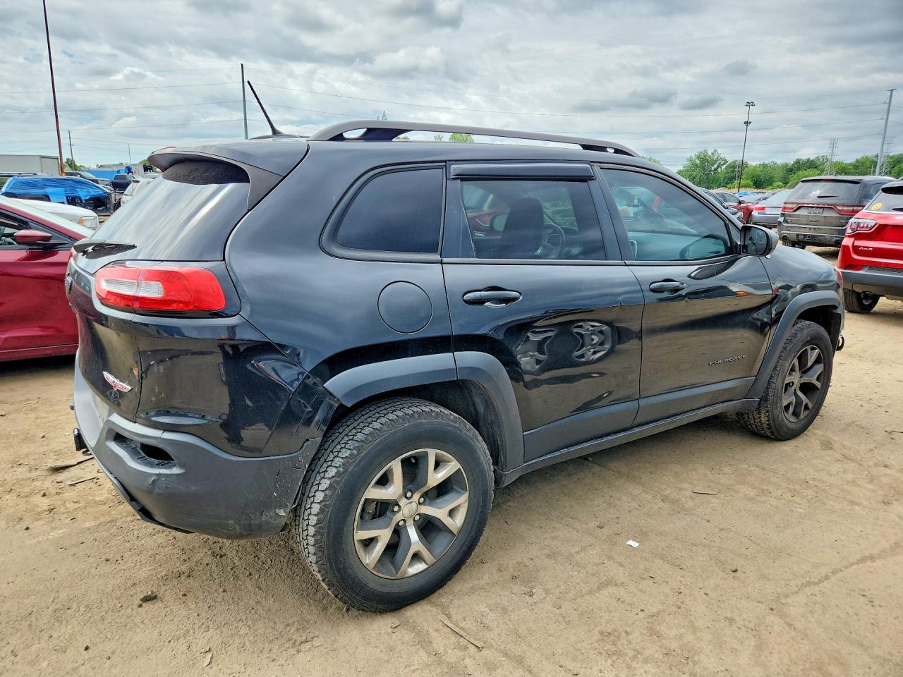 2014 Jeep Cherokee Trailhawk Black vin: 1C4PJMBS8EW111773