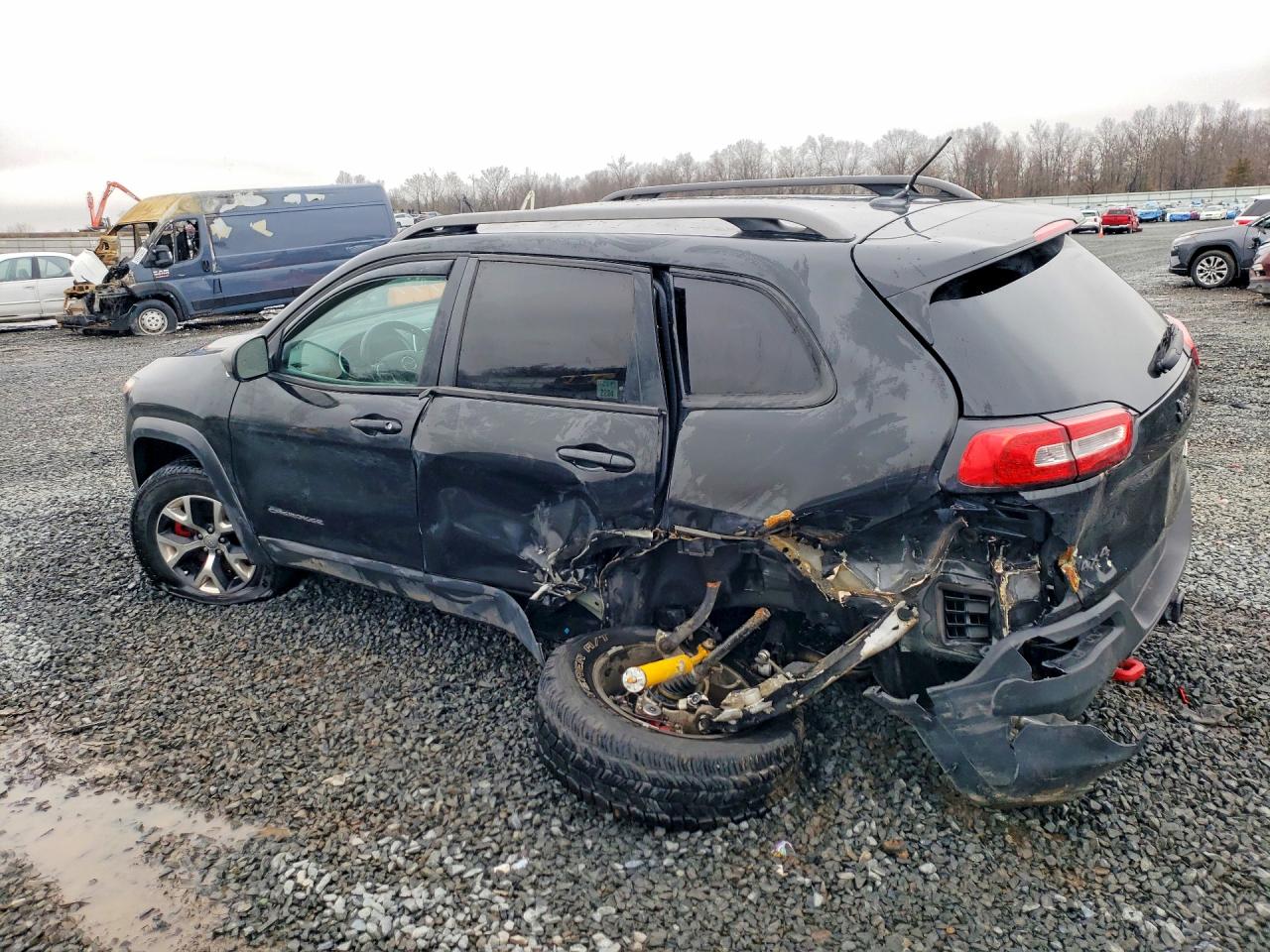2014 Jeep Cherokee Trailhawk Black vin: 1C4PJMBS8EW239642