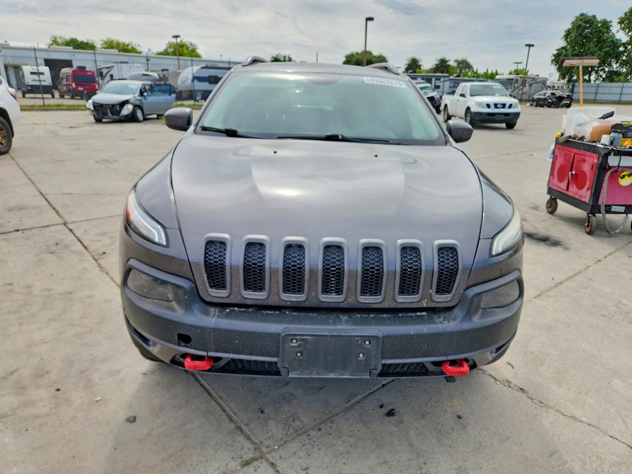 2014 Jeep Cherokee Trailhawk Charcoal vin: 1C4PJMBS8EW281129