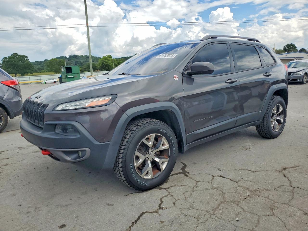 2014 Jeep Cherokee Trailhawk Gray vin: 1C4PJMBS8EW282281