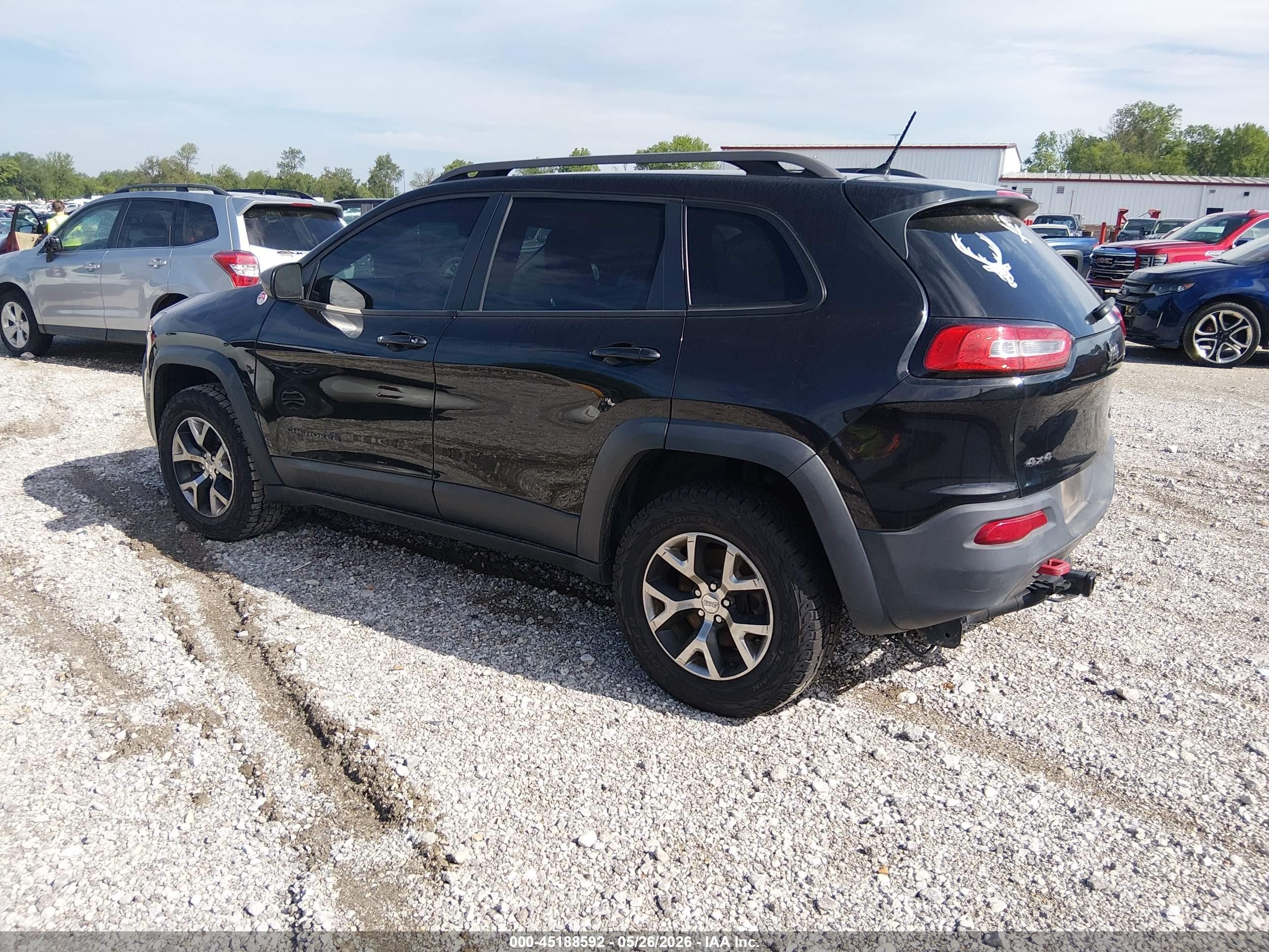2014 Jeep Cherokee Trailhawk Black vin: 1C4PJMBS8EW308622