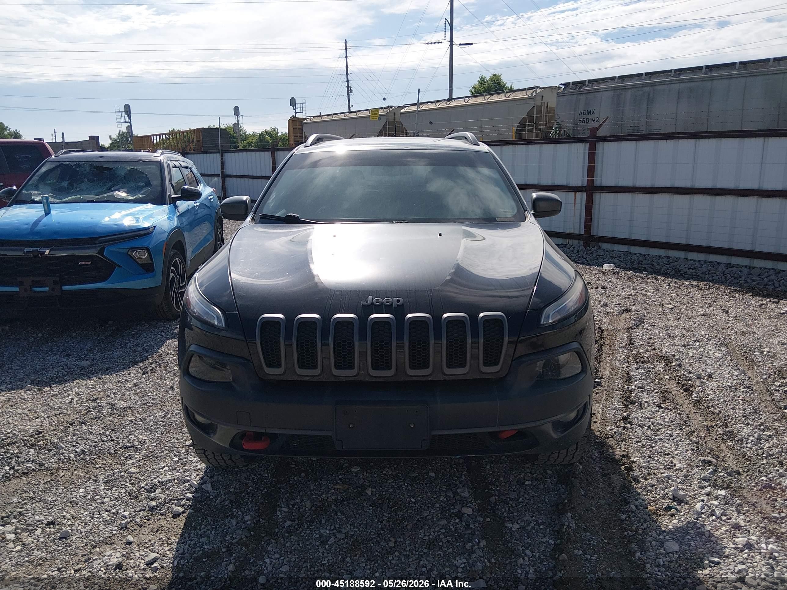 2014 Jeep Cherokee Trailhawk Black vin: 1C4PJMBS8EW308622