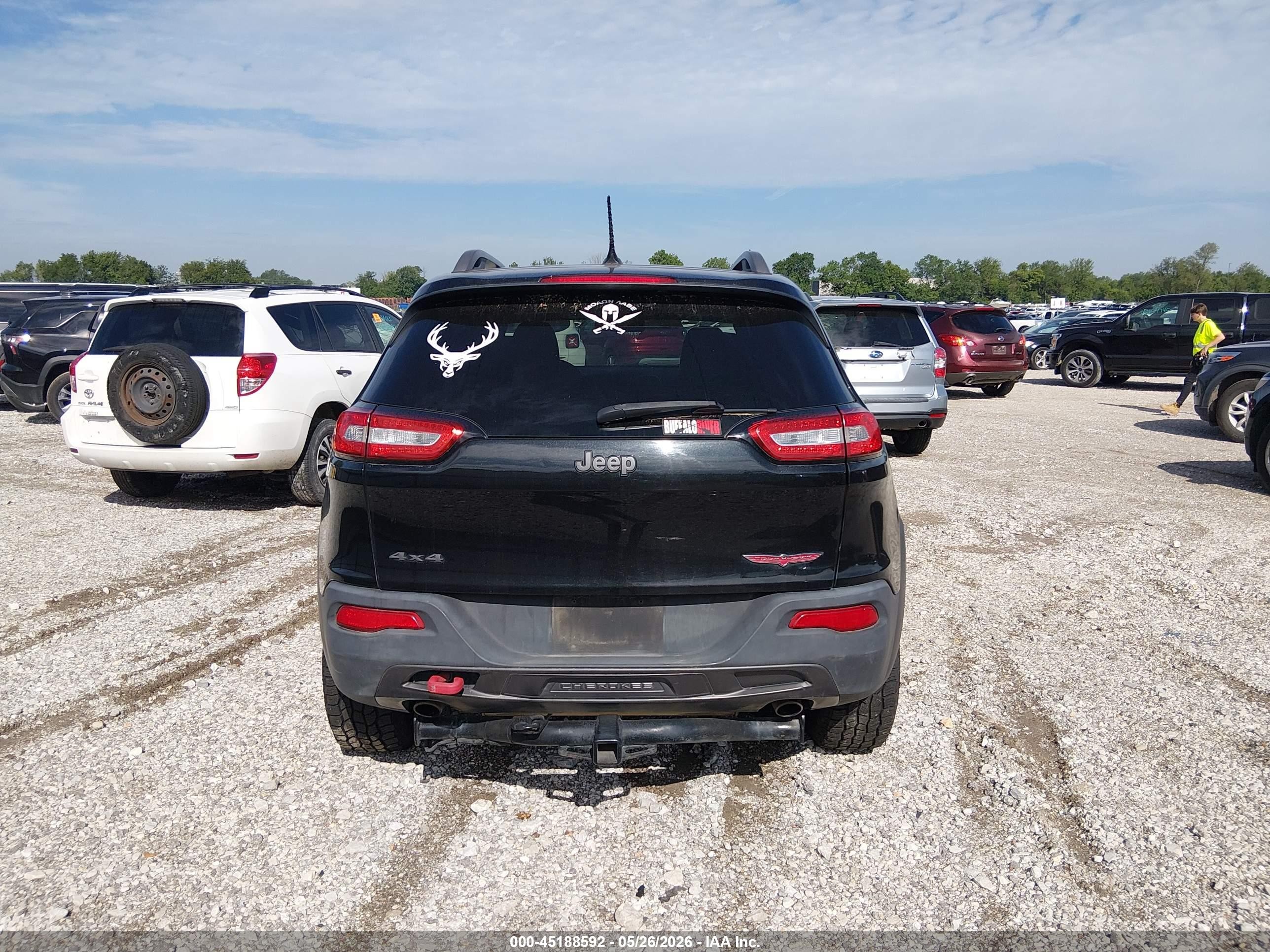 2014 Jeep Cherokee Trailhawk Black vin: 1C4PJMBS8EW308622