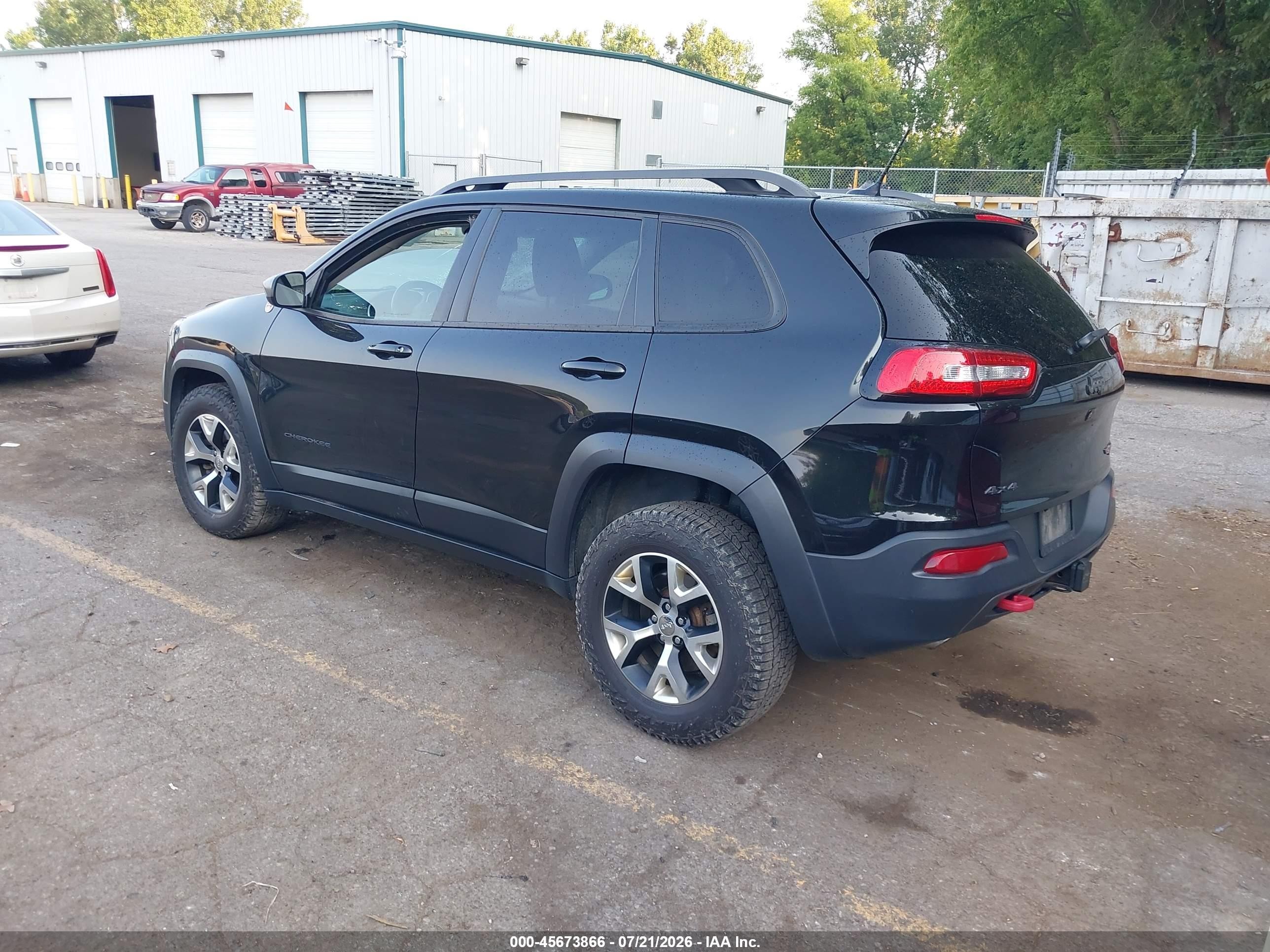 2015 Jeep Cherokee Trailhawk Black vin: 1C4PJMBS8FW520468