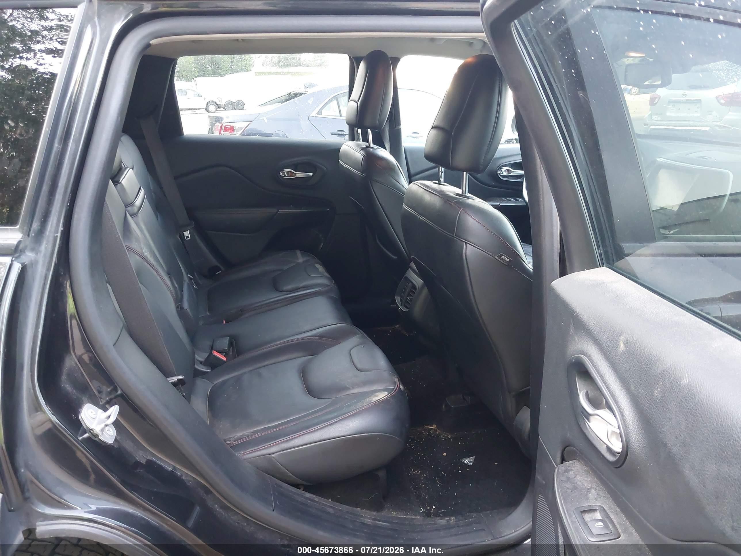 2015 Jeep Cherokee Trailhawk Black vin: 1C4PJMBS8FW520468