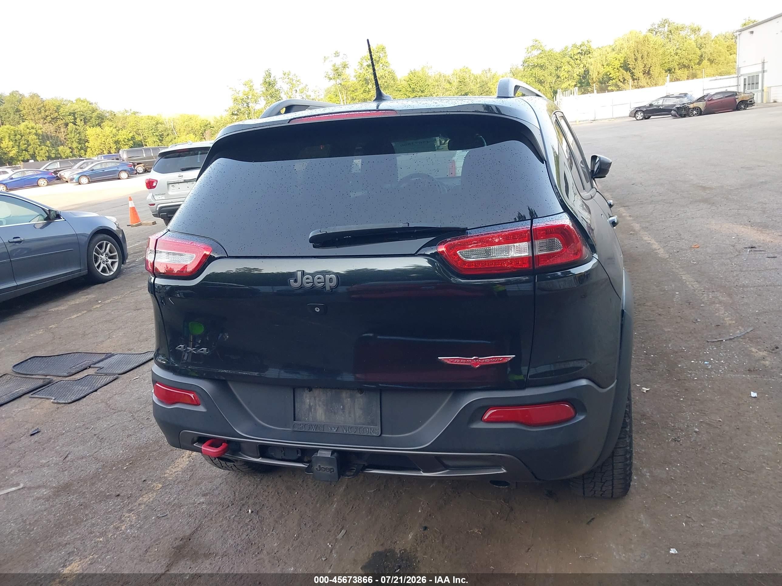 2015 Jeep Cherokee Trailhawk Black vin: 1C4PJMBS8FW520468