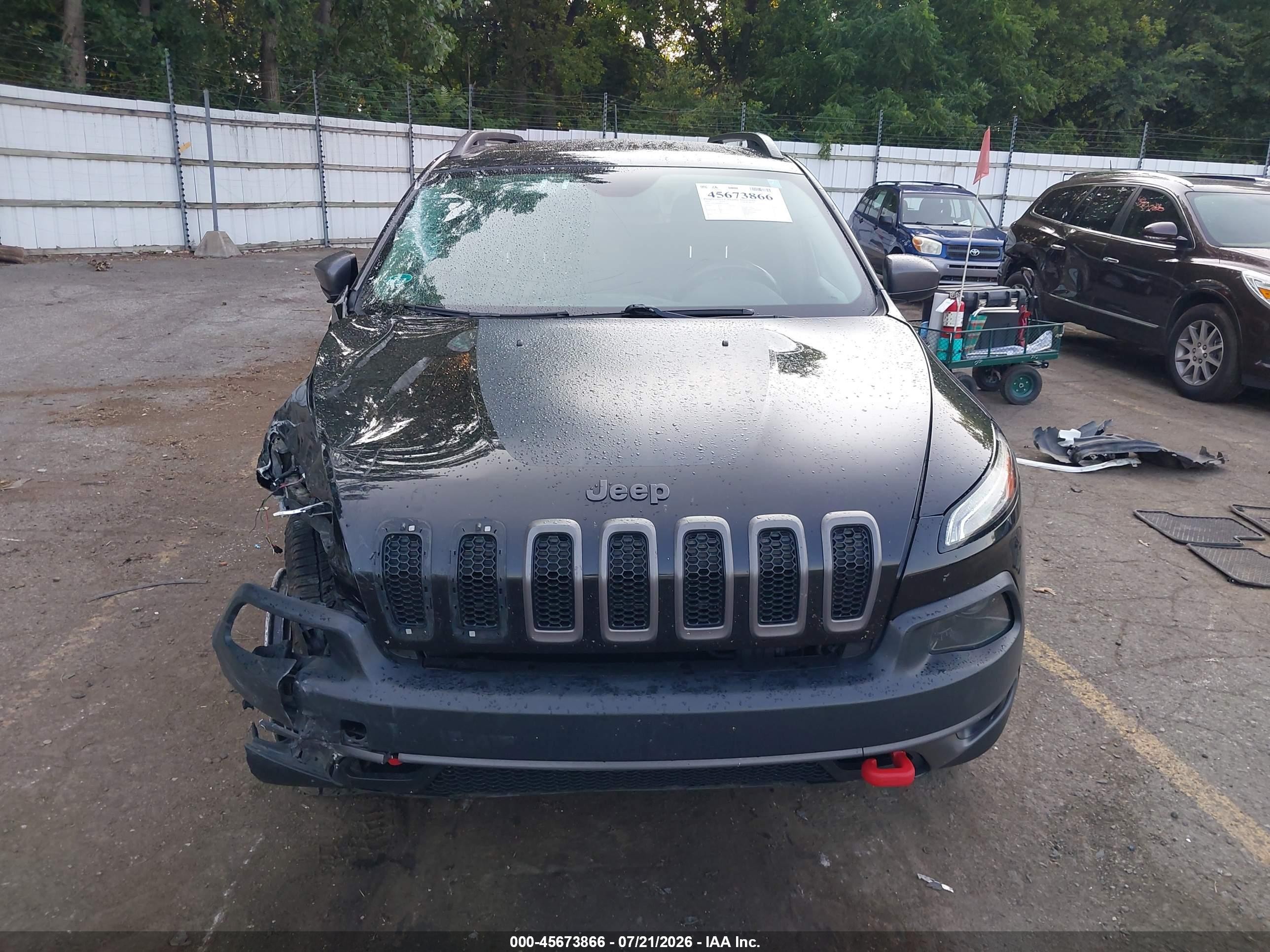 2015 Jeep Cherokee Trailhawk Black vin: 1C4PJMBS8FW520468