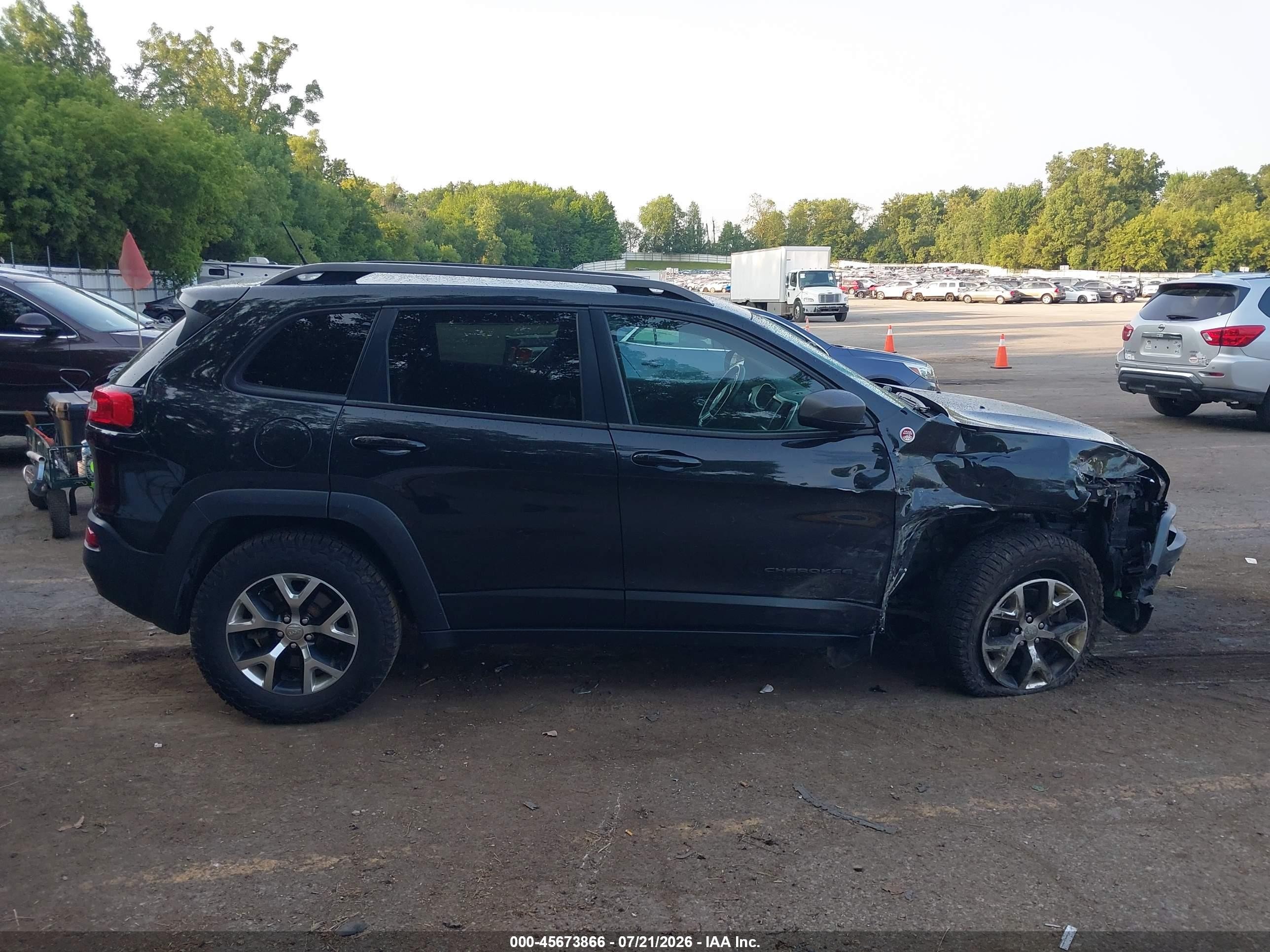 2015 Jeep Cherokee Trailhawk Black vin: 1C4PJMBS8FW520468