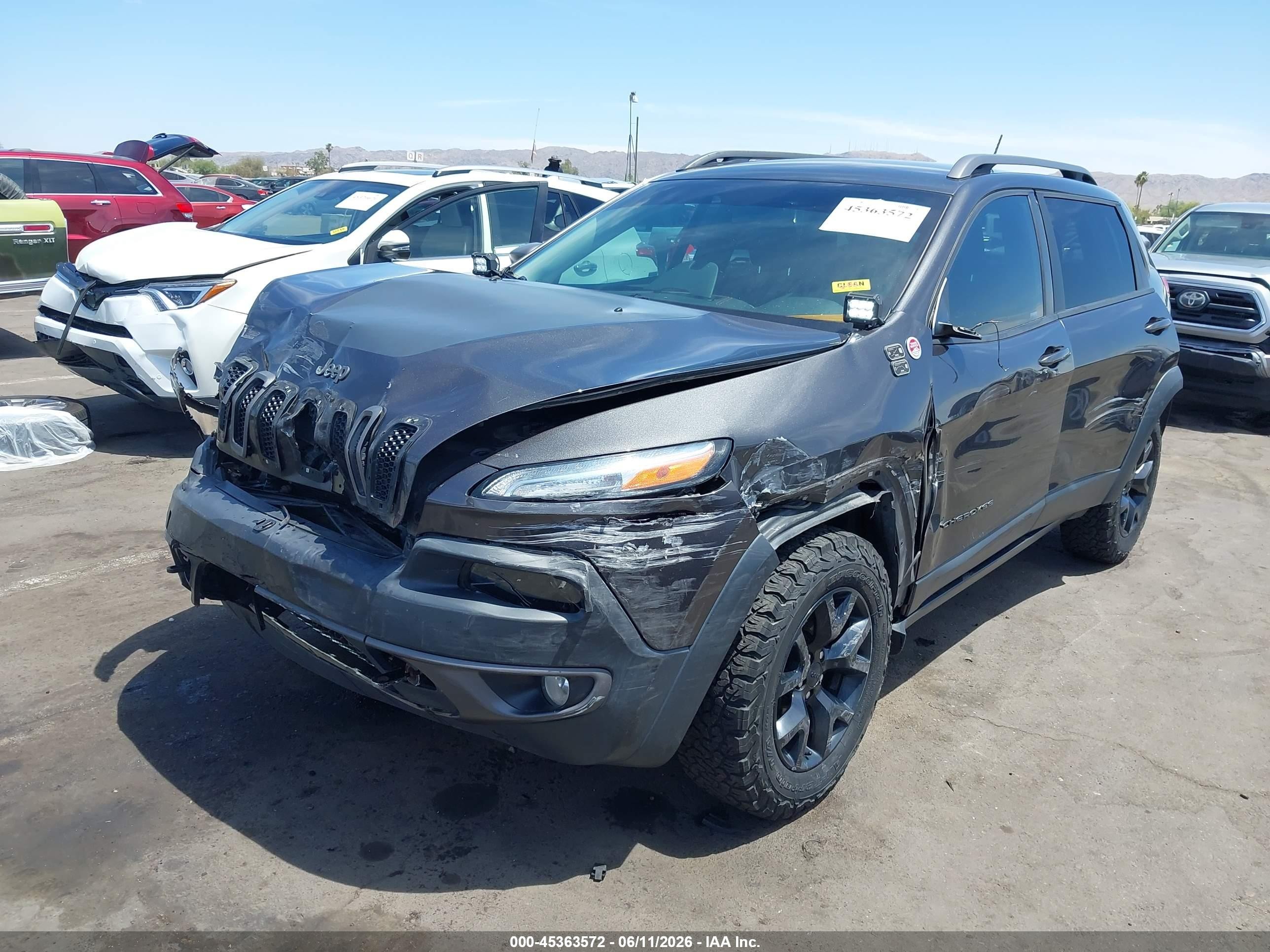 2015 Jeep Cherokee Trailhawk Black vin: 1C4PJMBS8FW653621