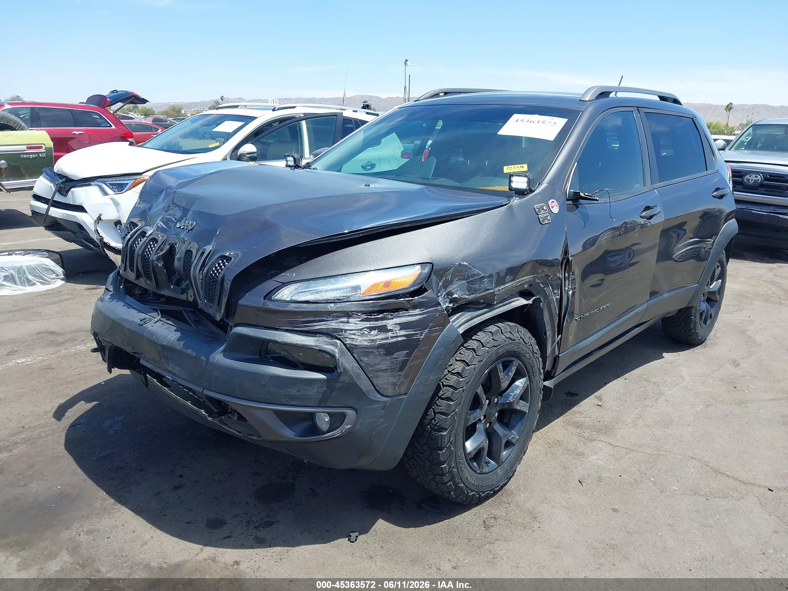 2015 Jeep Cherokee Trailhawk Black vin: 1C4PJMBS8FW653621