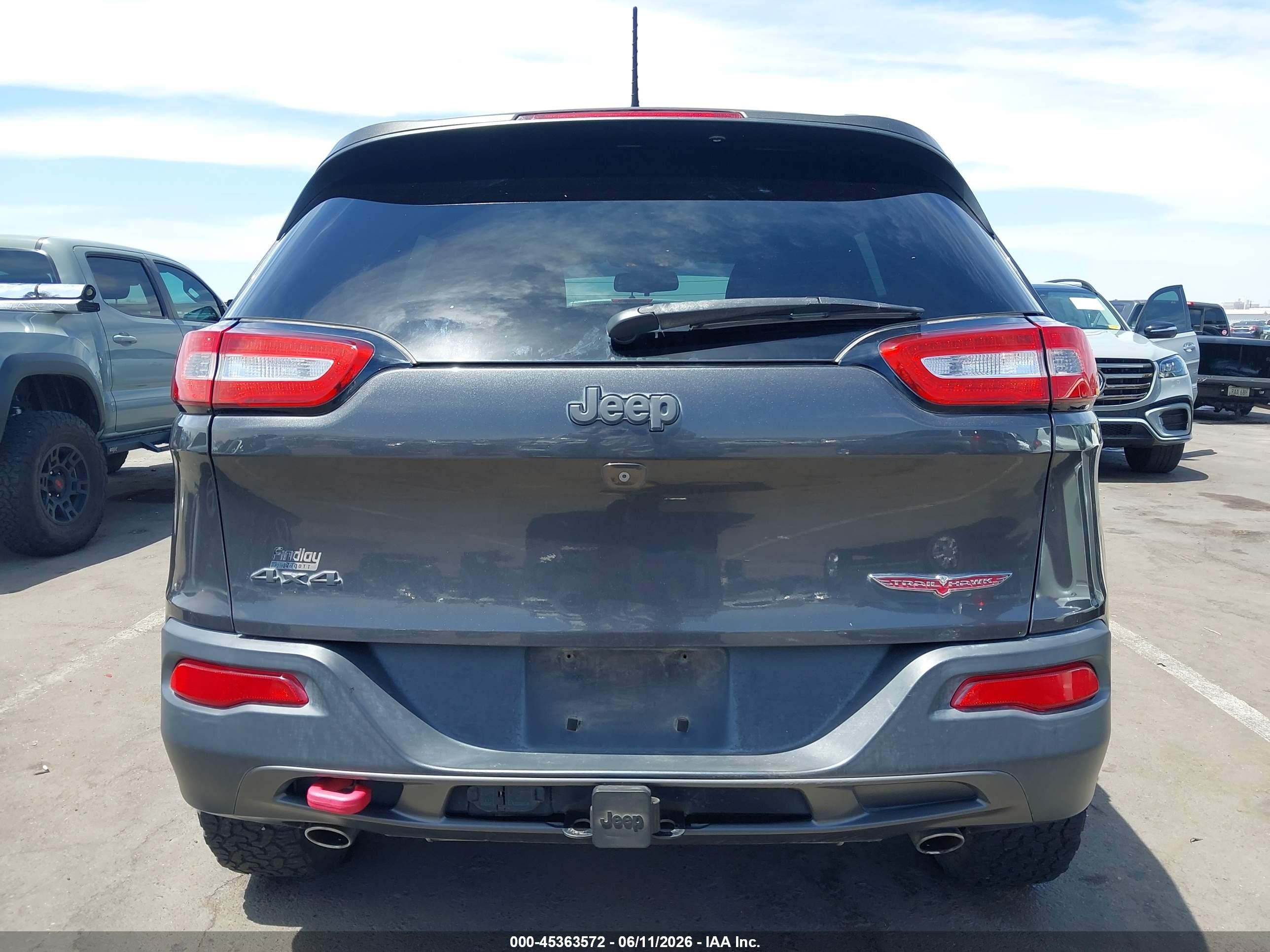 2015 Jeep Cherokee Trailhawk Black vin: 1C4PJMBS8FW653621