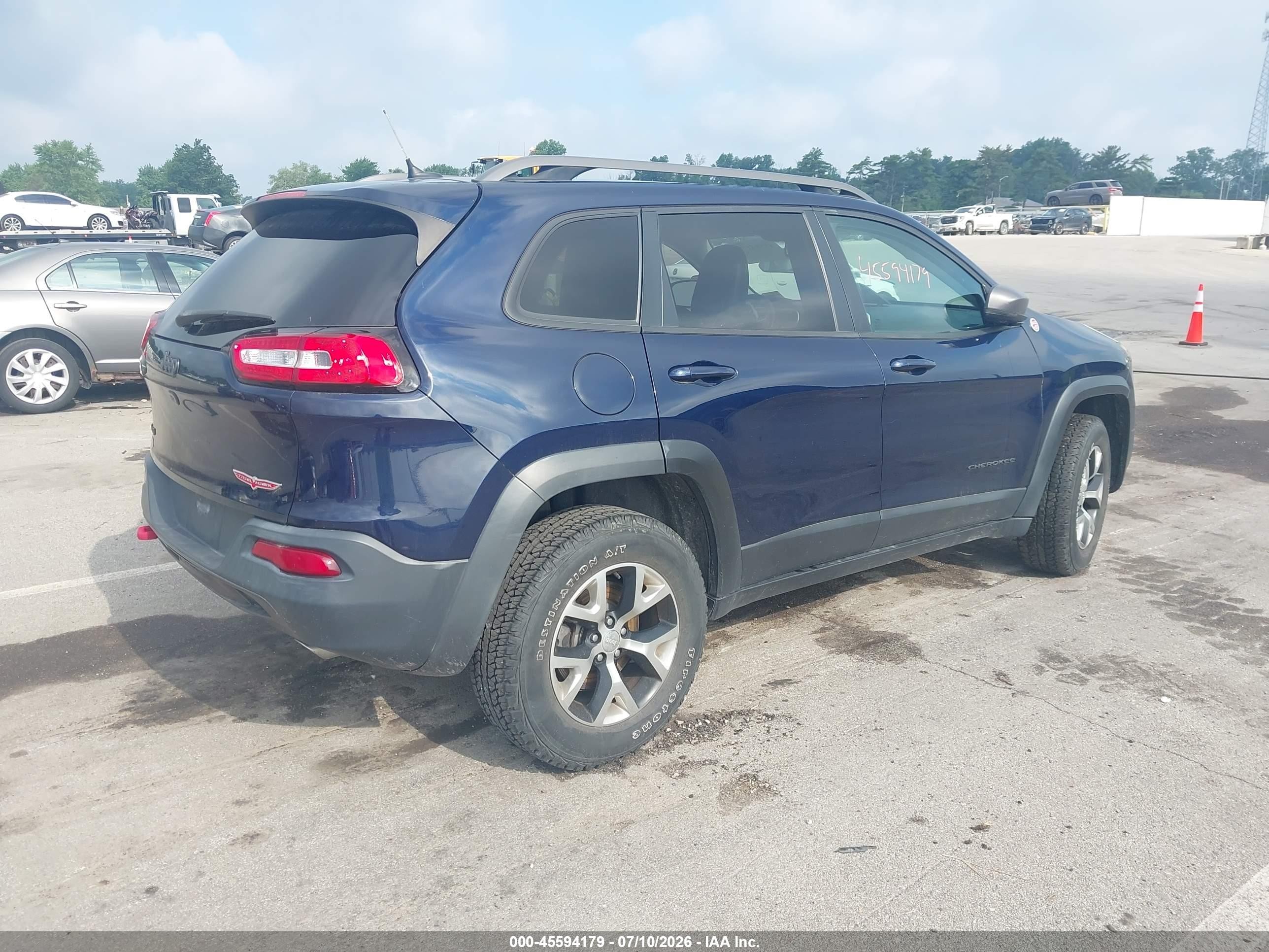 2015 Jeep Cherokee Trailhawk Blue vin: 1C4PJMBS8FW717303