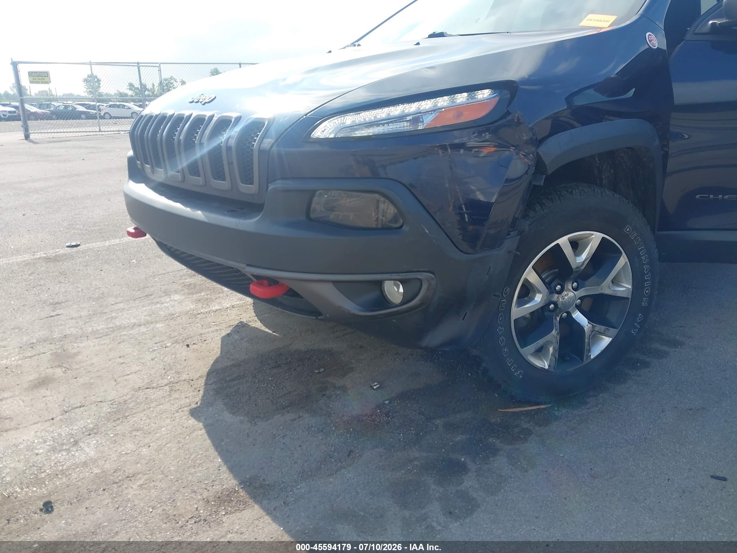 2015 Jeep Cherokee Trailhawk Blue vin: 1C4PJMBS8FW717303