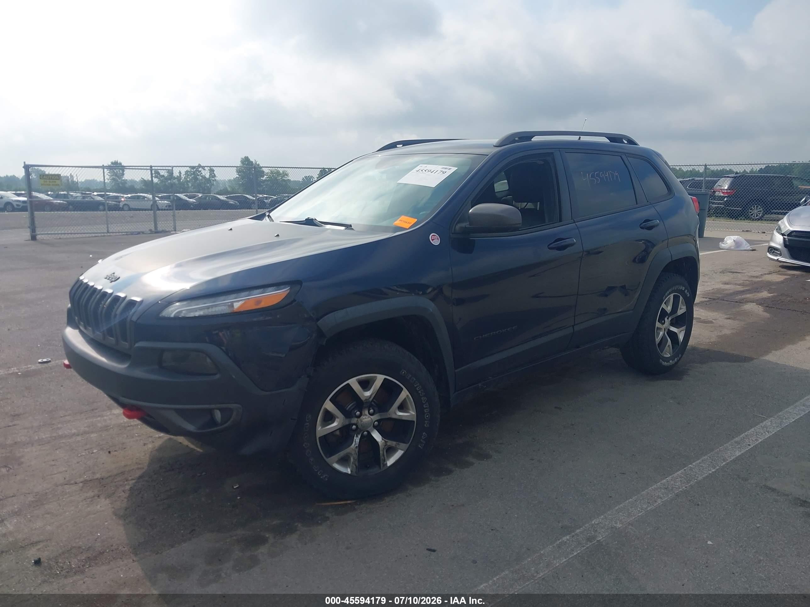 2015 Jeep Cherokee Trailhawk Blue vin: 1C4PJMBS8FW717303