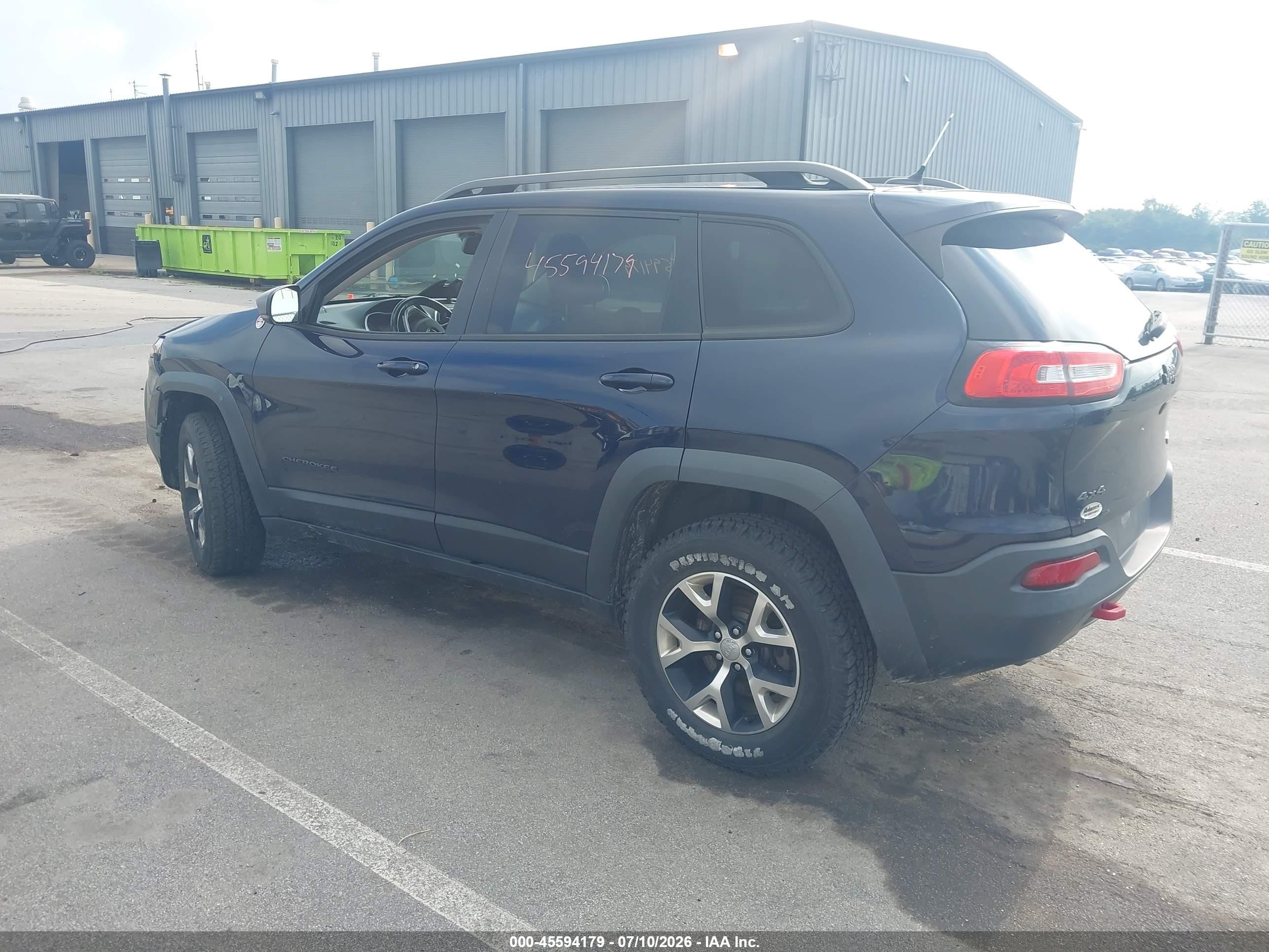 2015 Jeep Cherokee Trailhawk Blue vin: 1C4PJMBS8FW717303