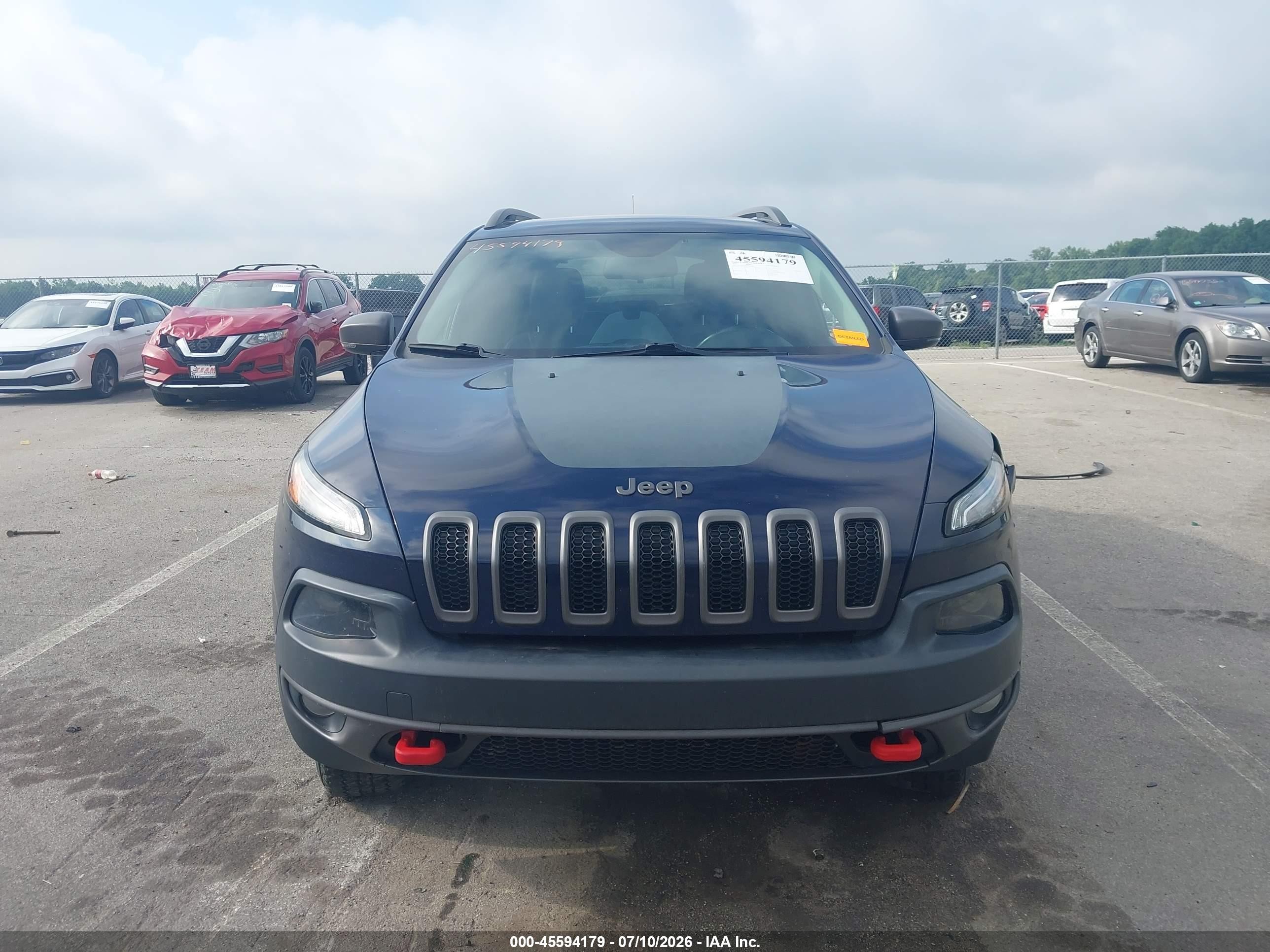 2015 Jeep Cherokee Trailhawk Blue vin: 1C4PJMBS8FW717303