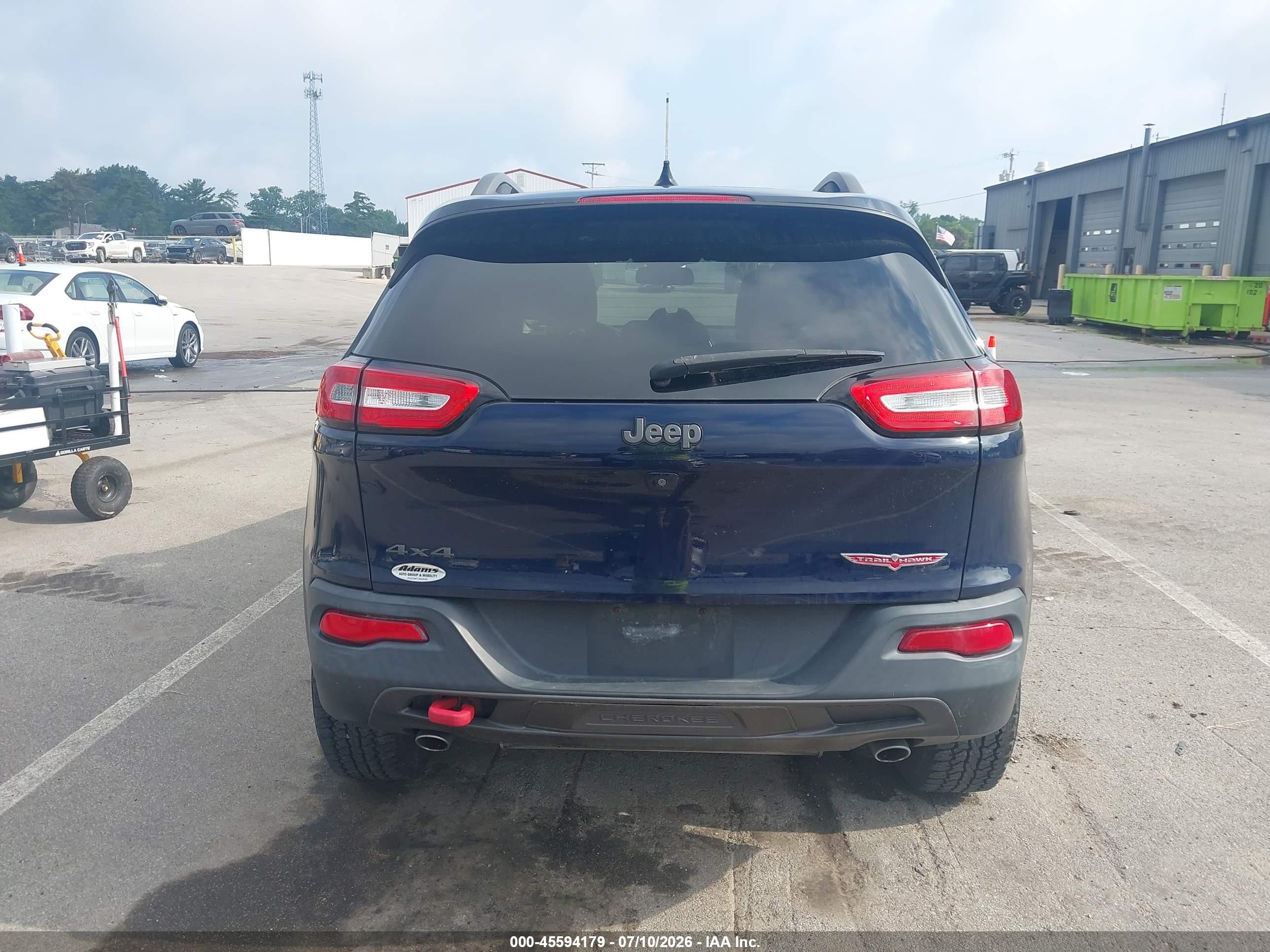 2015 Jeep Cherokee Trailhawk Blue vin: 1C4PJMBS8FW717303