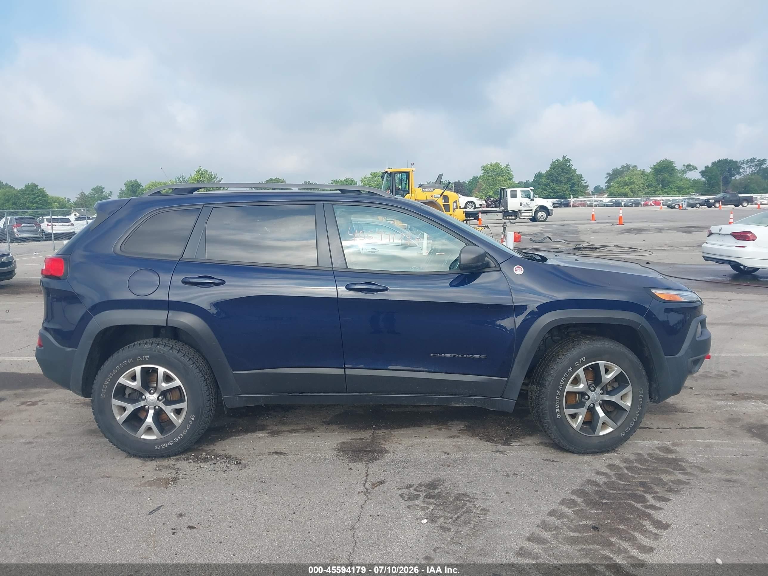 2015 Jeep Cherokee Trailhawk Blue vin: 1C4PJMBS8FW717303