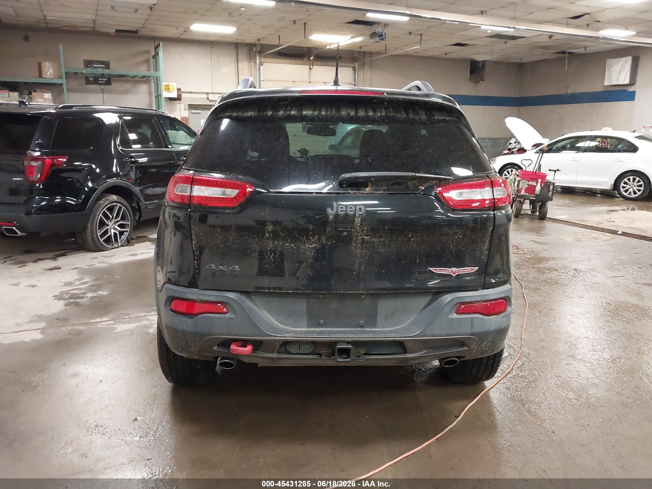 2015 Jeep Cherokee Trailhawk Black vin: 1C4PJMBS8FW728091