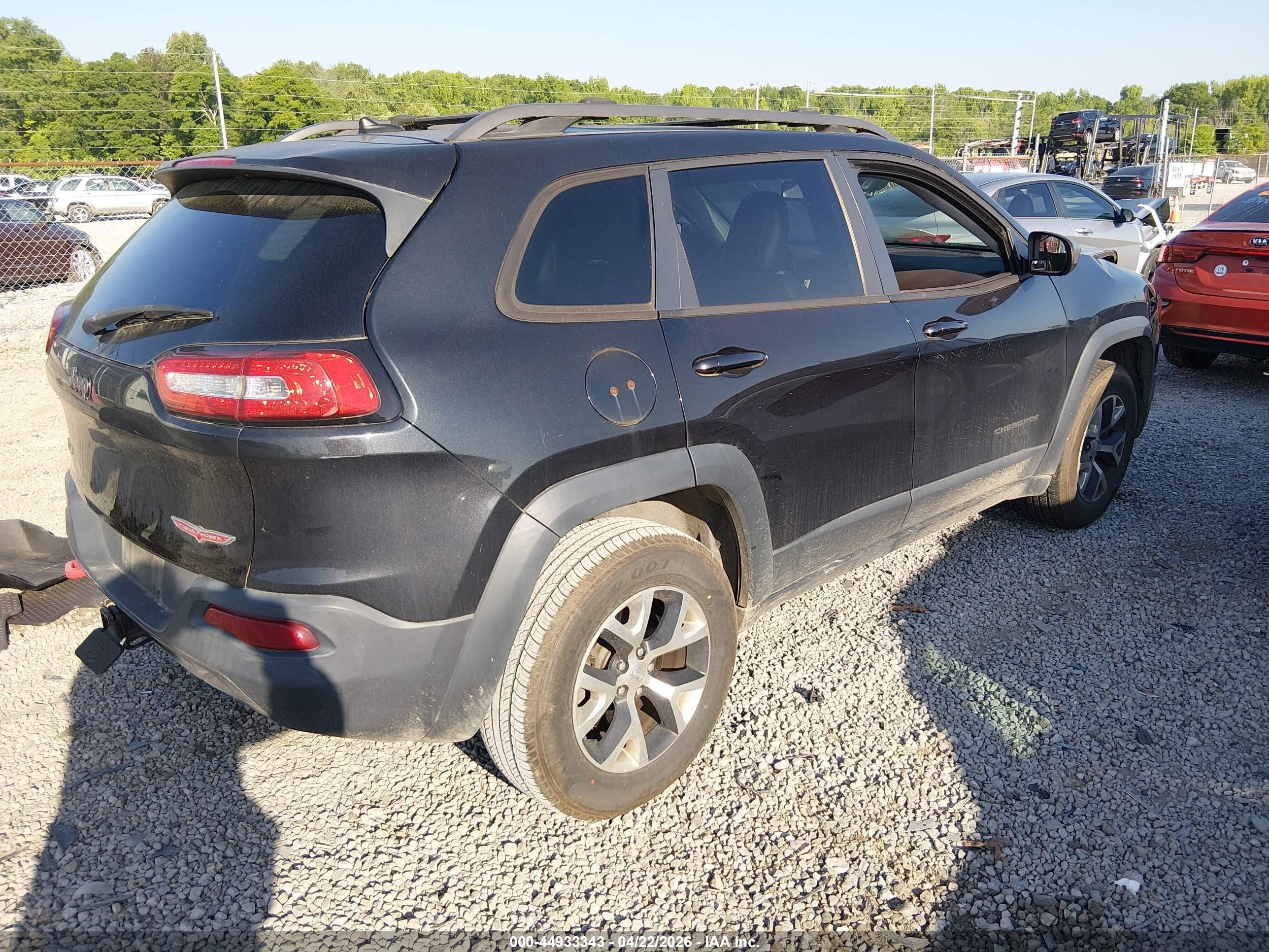 2014 Jeep Cherokee Trailhawk Black vin: 1C4PJMBS9EW160352