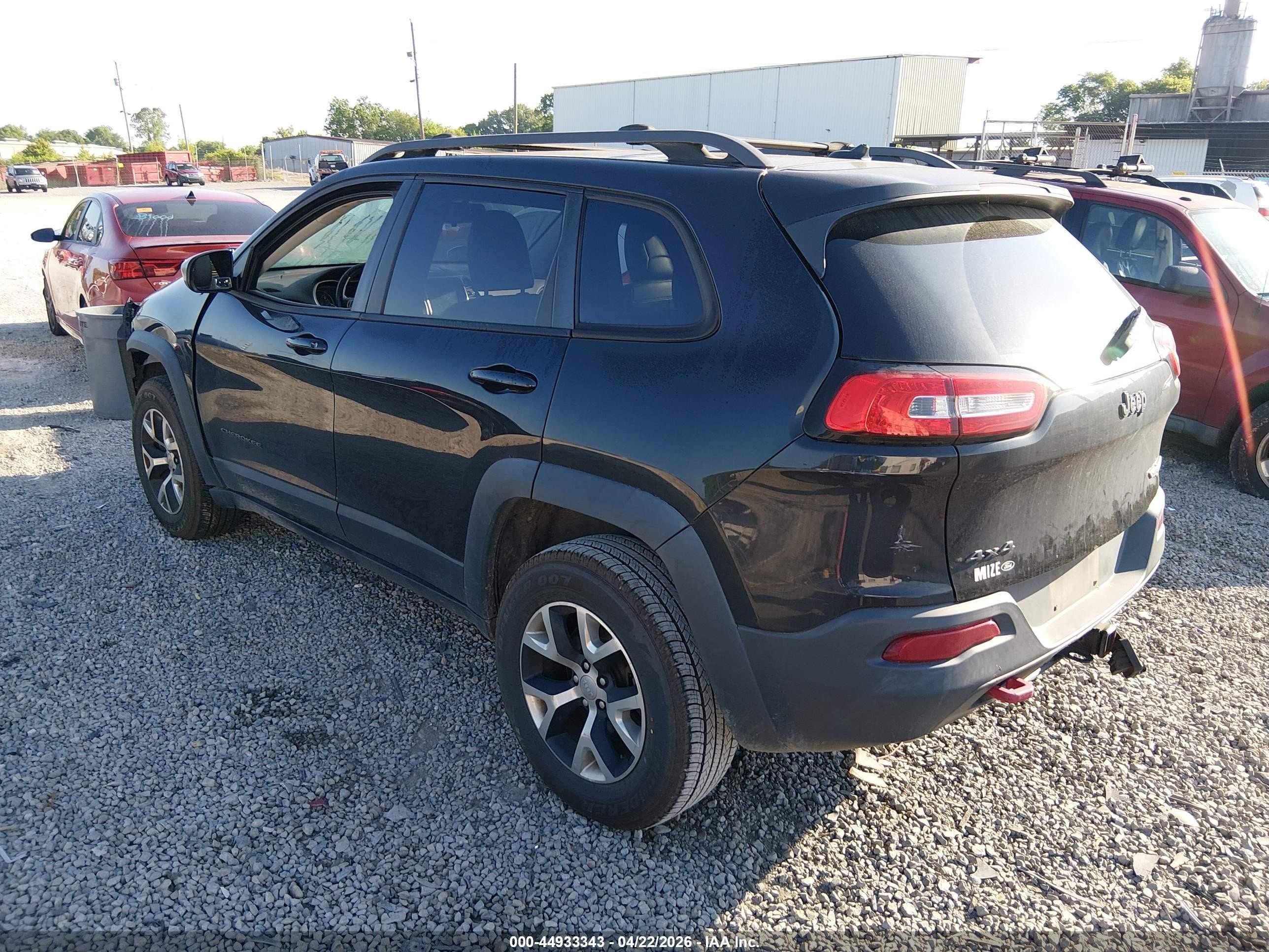 2014 Jeep Cherokee Trailhawk Black vin: 1C4PJMBS9EW160352