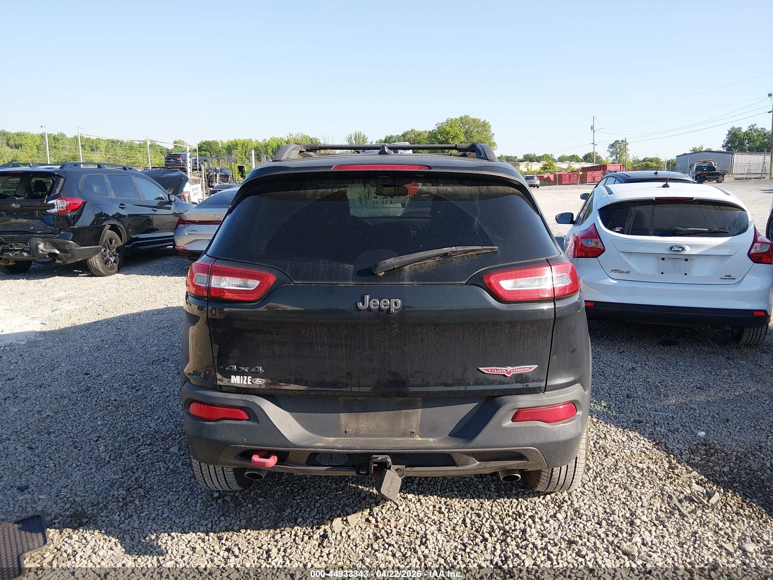 2014 Jeep Cherokee Trailhawk Black vin: 1C4PJMBS9EW160352