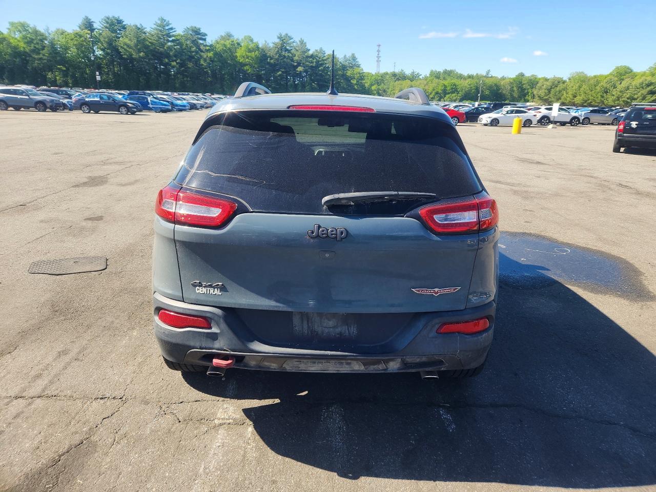 2014 Jeep Cherokee Trailhawk Gray vin: 1C4PJMBS9EW180634