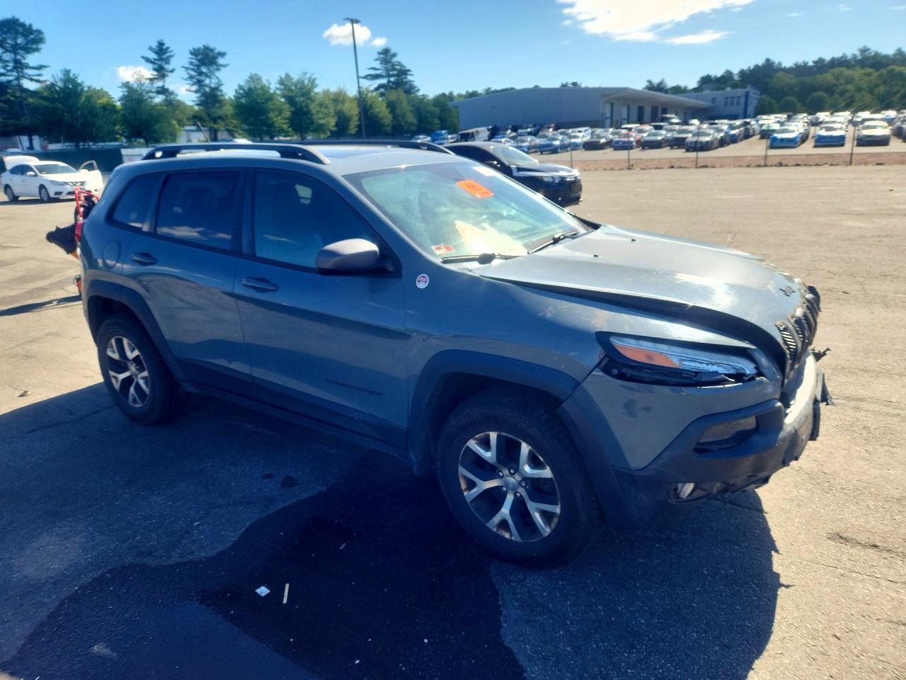 2014 Jeep Cherokee Trailhawk Gray vin: 1C4PJMBS9EW180634