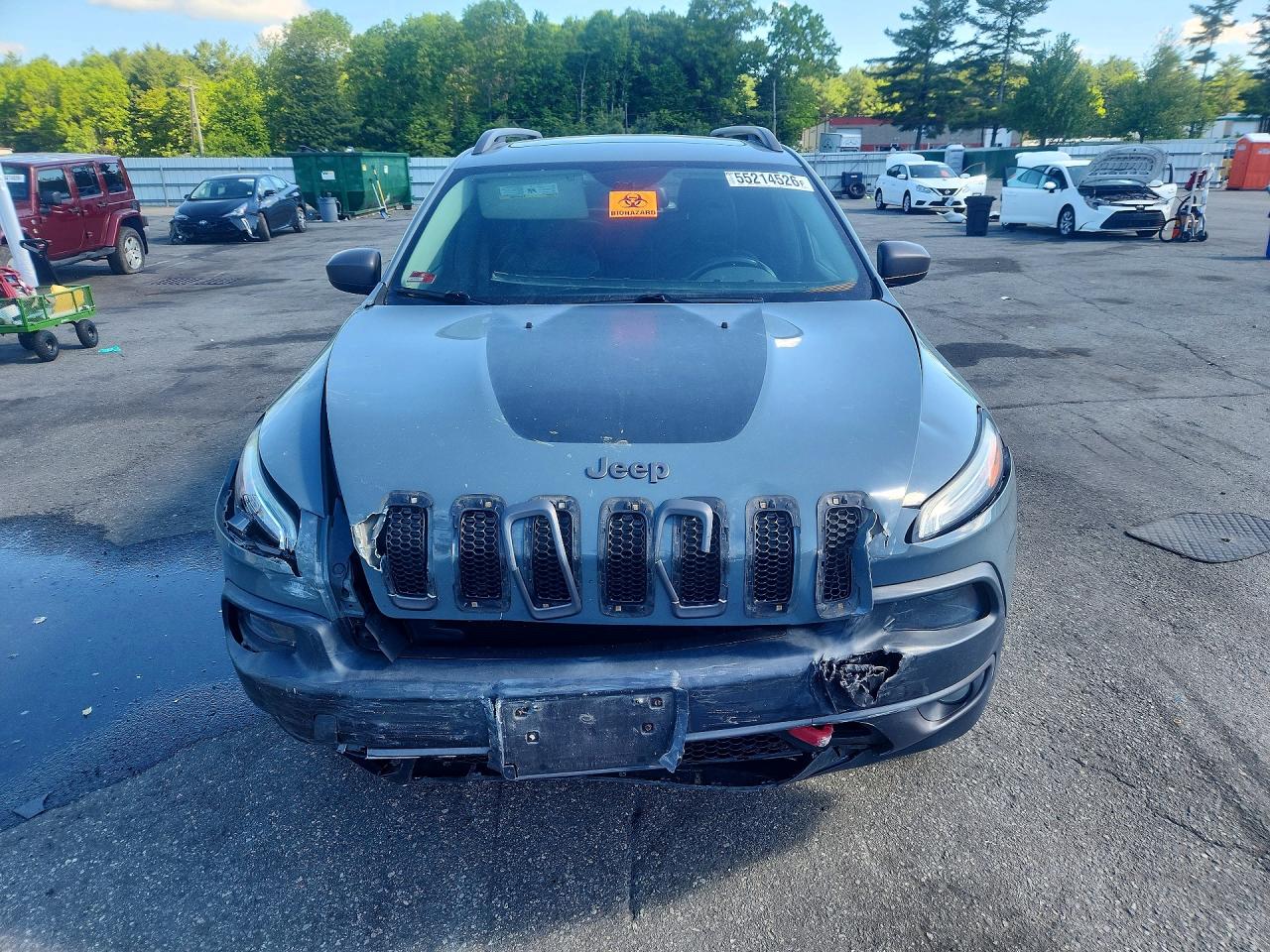 2014 Jeep Cherokee Trailhawk Gray vin: 1C4PJMBS9EW180634